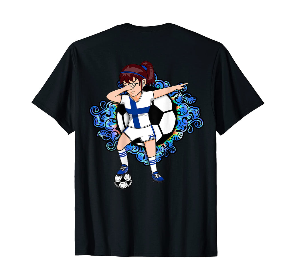 Dabbing Soccer Finland Jersey Floral T-Shirt - Aesthetic Graphic Unisex - T-Shirt, Sweatshirt, Hoodie