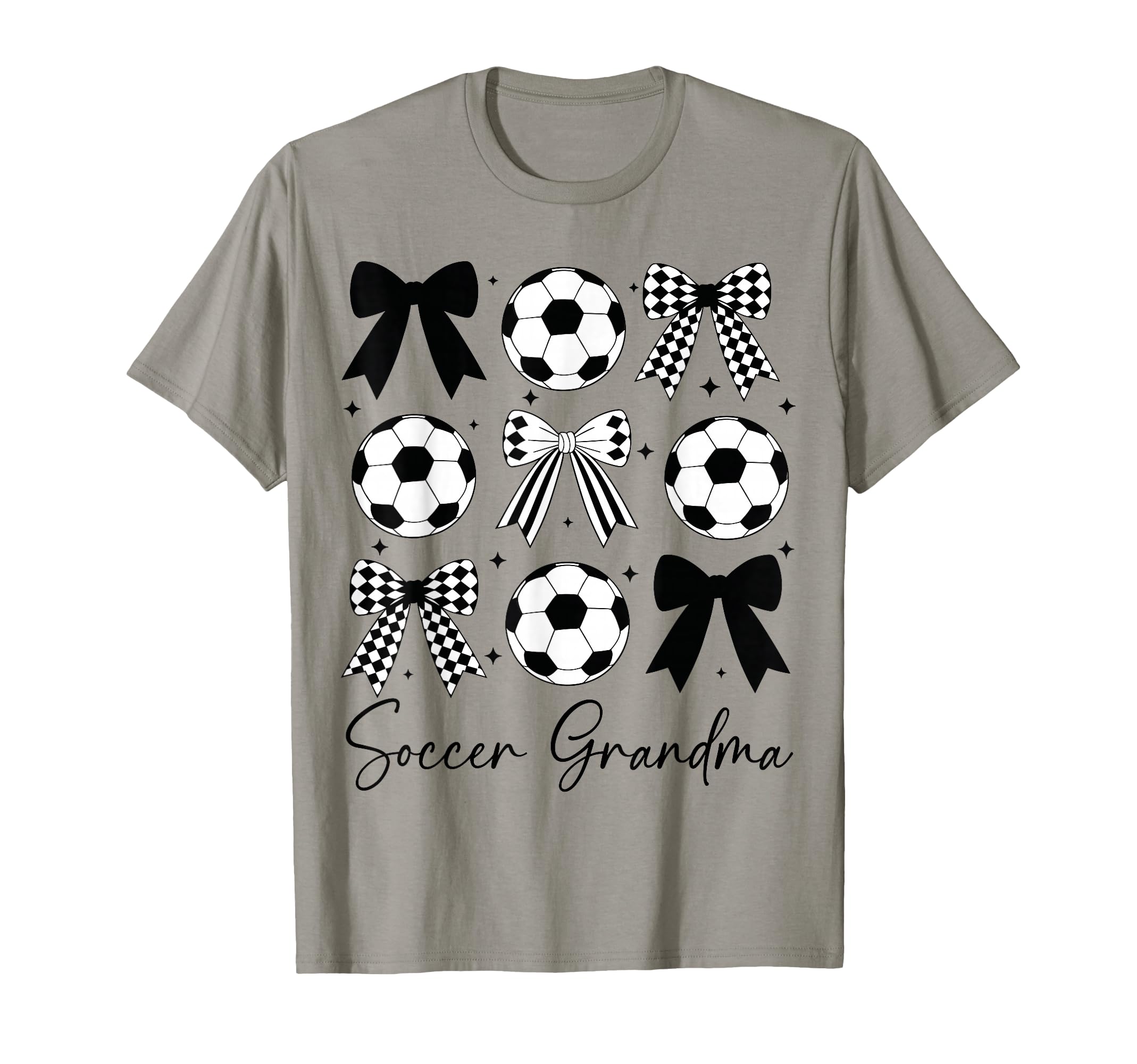 Soccer Grandma Funny Coquette Bow T-Shirt - Novelty Apparel for Adults - T-Shirt, Sweatshirt, Hoodie