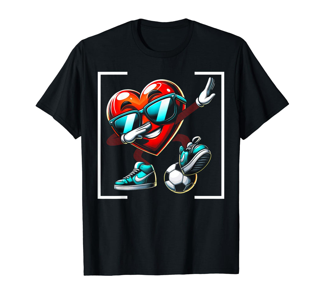 Heart Dabbing Football Soccer T-Shirt - Custom Art Print for Adults - T-Shirt, Sweatshirt, Hoodie