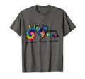 Peace Love Swim Goggles Tie Dye T-Shirt - Aesthetic Graphic for Adults - T-Shirt, Sweatshirt, Hoodie