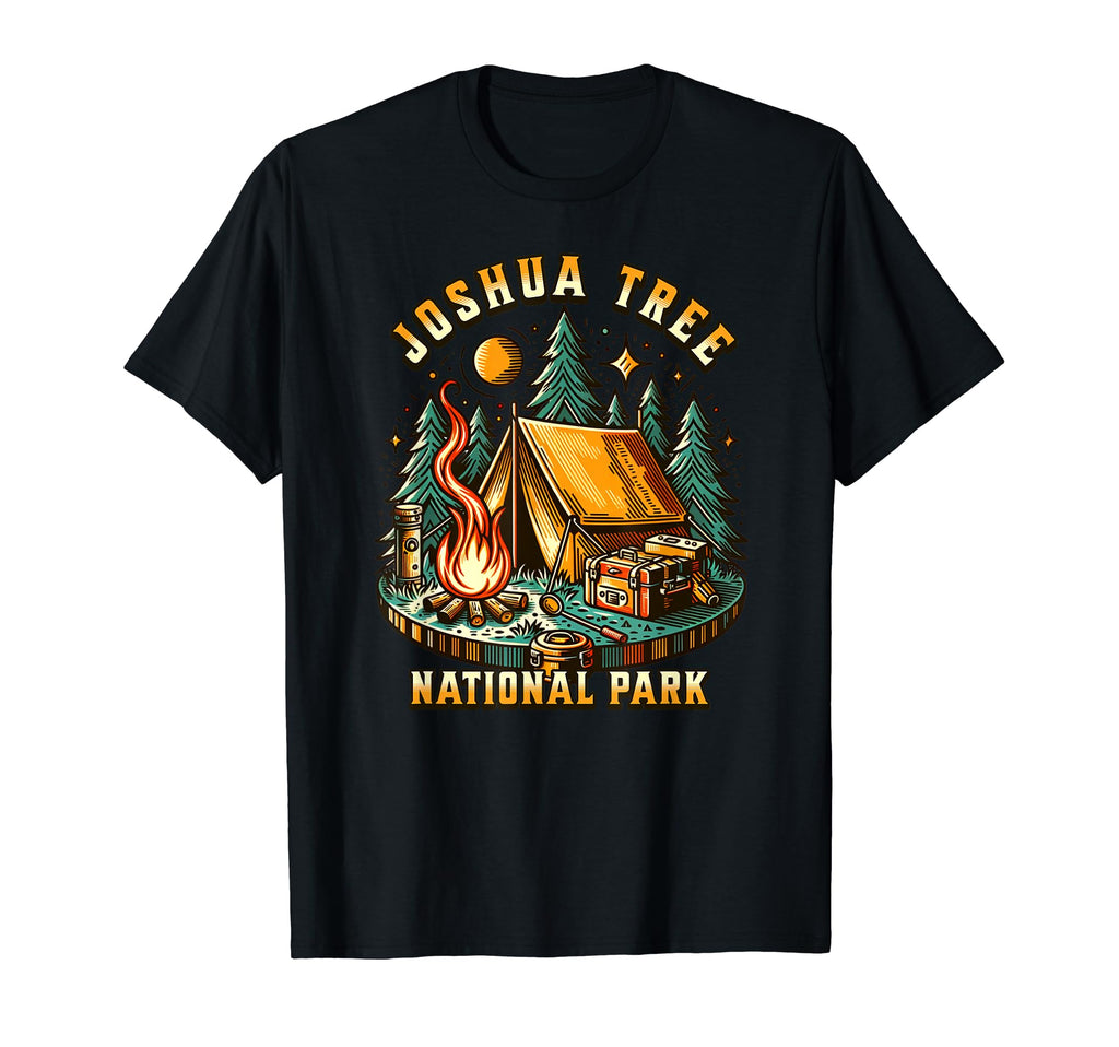 Camping Forest Tent Campfire Joshua T-Shirt - Aesthetic Graphic Men Women - T-Shirt, Sweatshirt, Hoodie