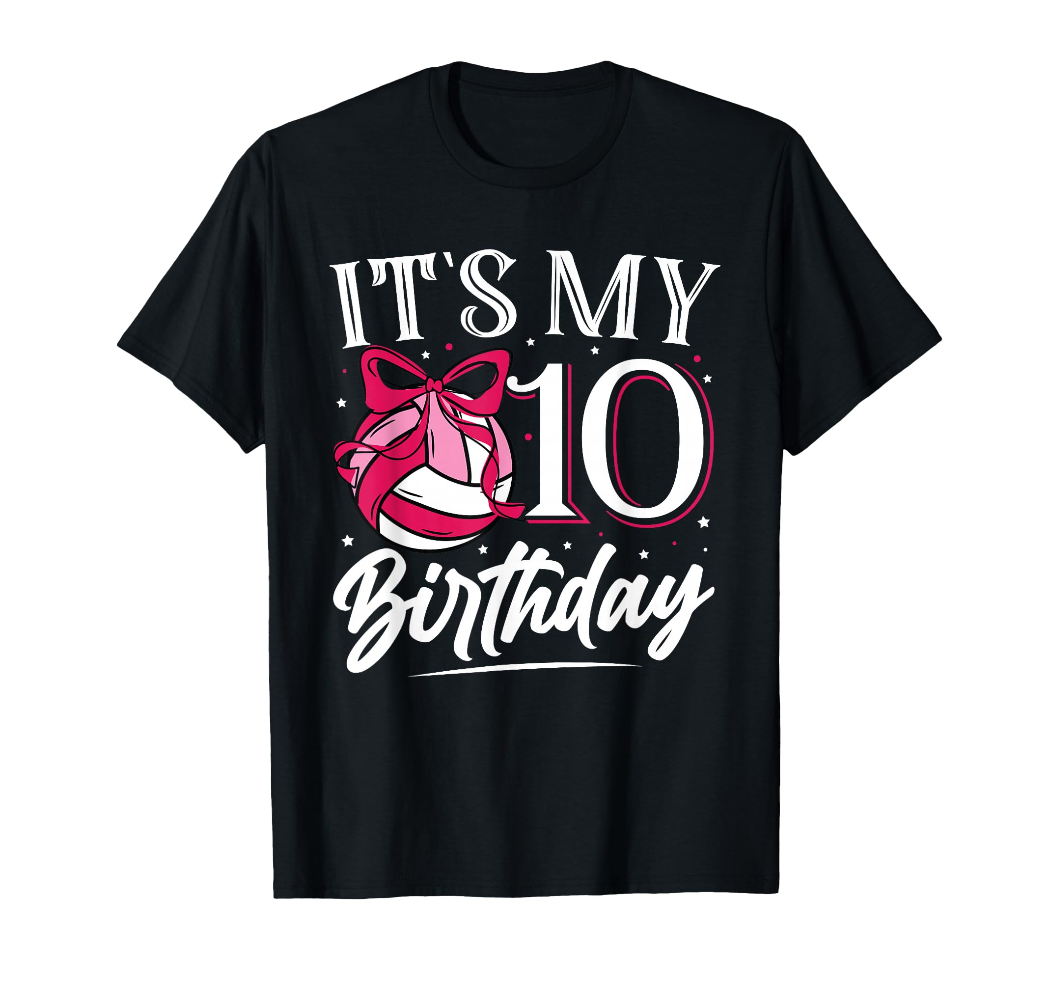 Its My Ten 10Th Birthday Volleyball T-Shirt - Graphic Print for Adults - T-Shirt, Sweatshirt, Hoodie