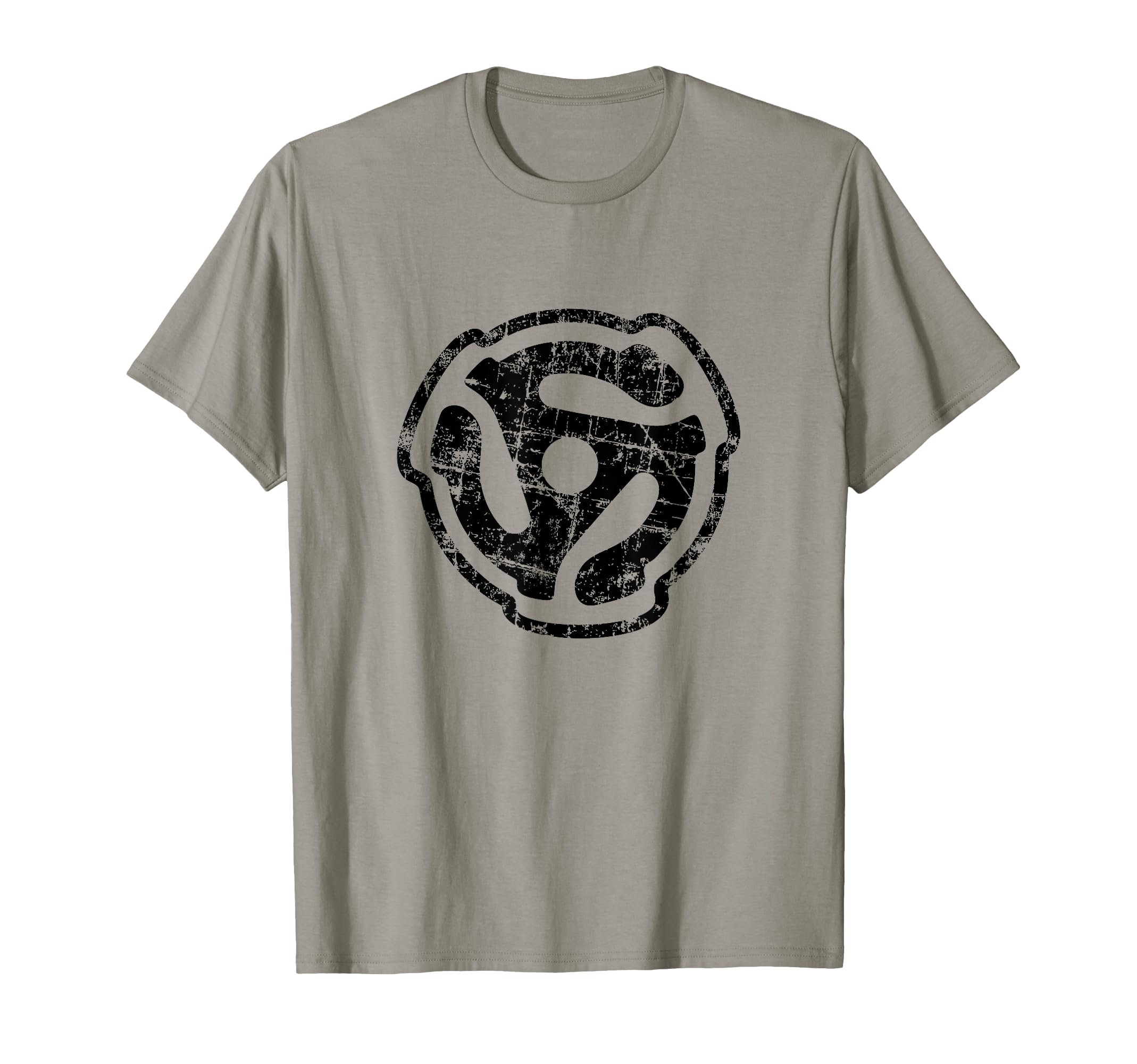 45 Rpm Vinyl Record Adapter Black T-Shirt - Minimalist Print Men Women - T-Shirt, Sweatshirt, Hoodie