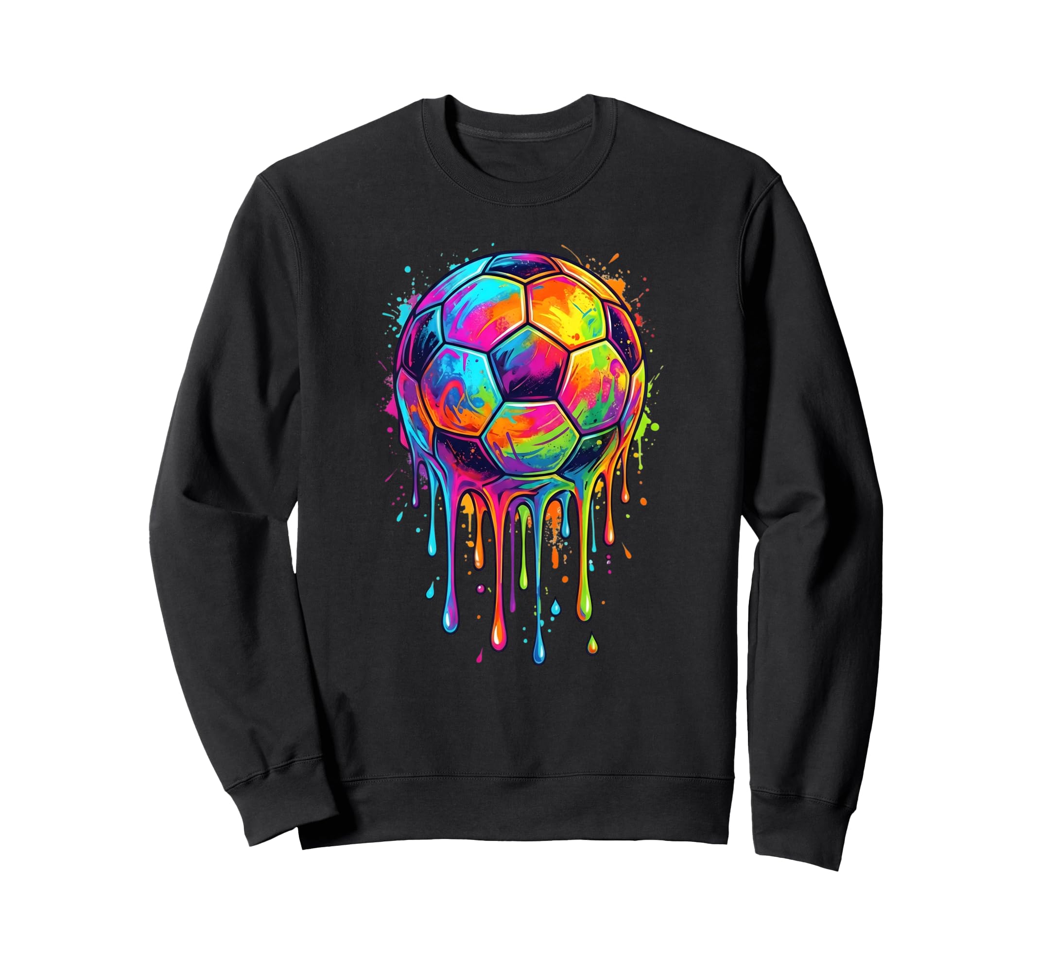 Dripping Soccer Drip Ice Cream Drip Sweatshirt - Novelty Apparel Unisex - T-Shirt, Sweatshirt, Hoodie