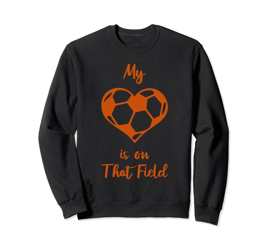 My Heart Is That Field Soccer Mom Sweatshirt - Minimalist Print for Adults - T-Shirt, Sweatshirt, Hoodie