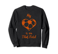 My Heart Is That Field Soccer Mom Sweatshirt - Minimalist Print for Adults - T-Shirt, Sweatshirt, Hoodie