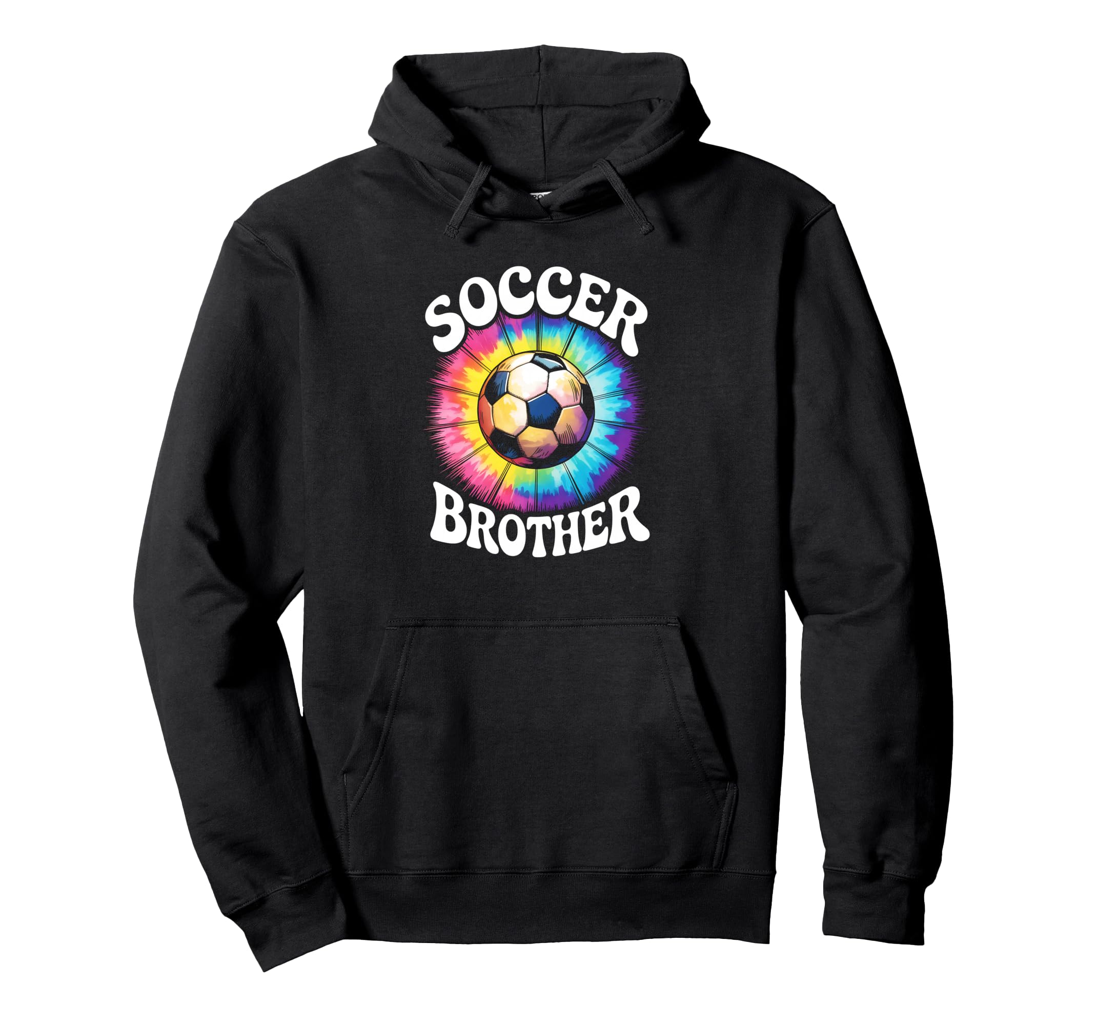 Soccer Brother Tie Dye Spirit Hoodie - Novelty Apparel for Adults - T-Shirt, Sweatshirt, Hoodie