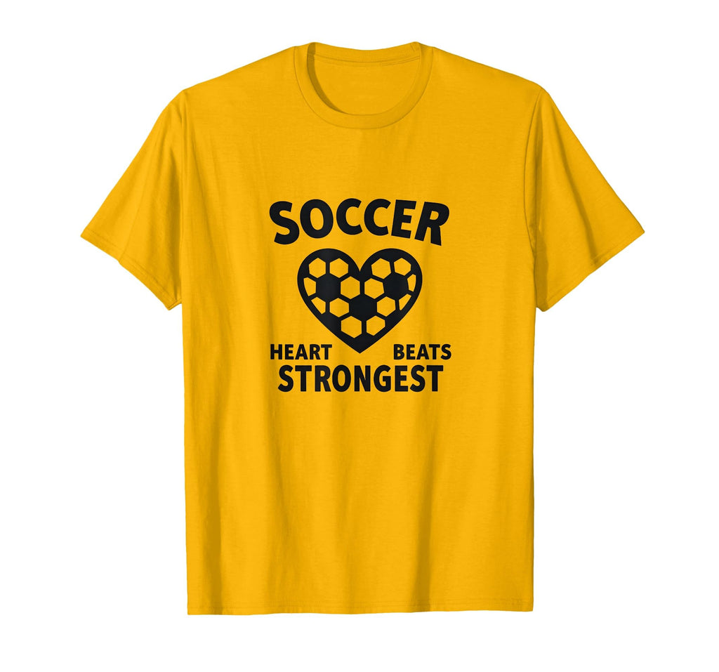 Soccer Heart Beats Strongest Athletic T-Shirt - Unique Graphic Men Women - T-Shirt, Sweatshirt, Hoodie
