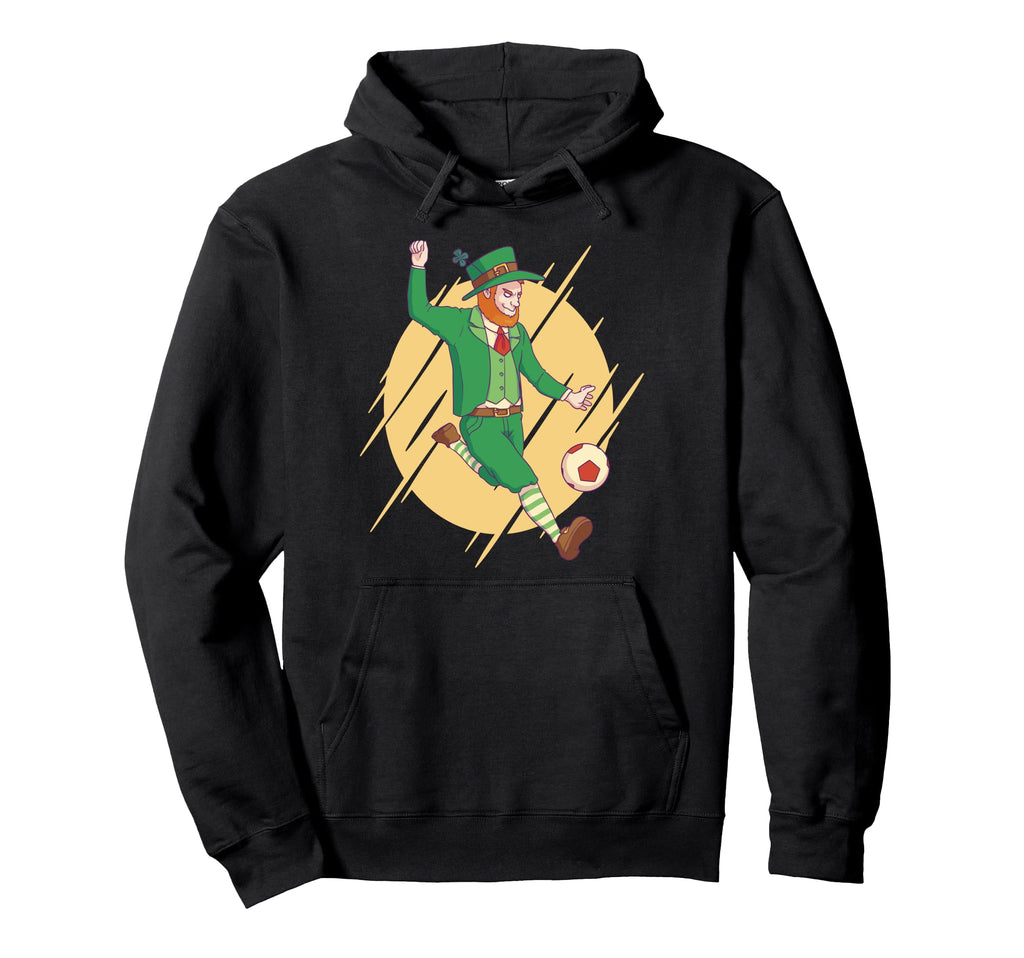 St Patricks Day Leprechaun Soccer Hoodie - Trendy Graphic for Adults - T-Shirt, Sweatshirt, Hoodie