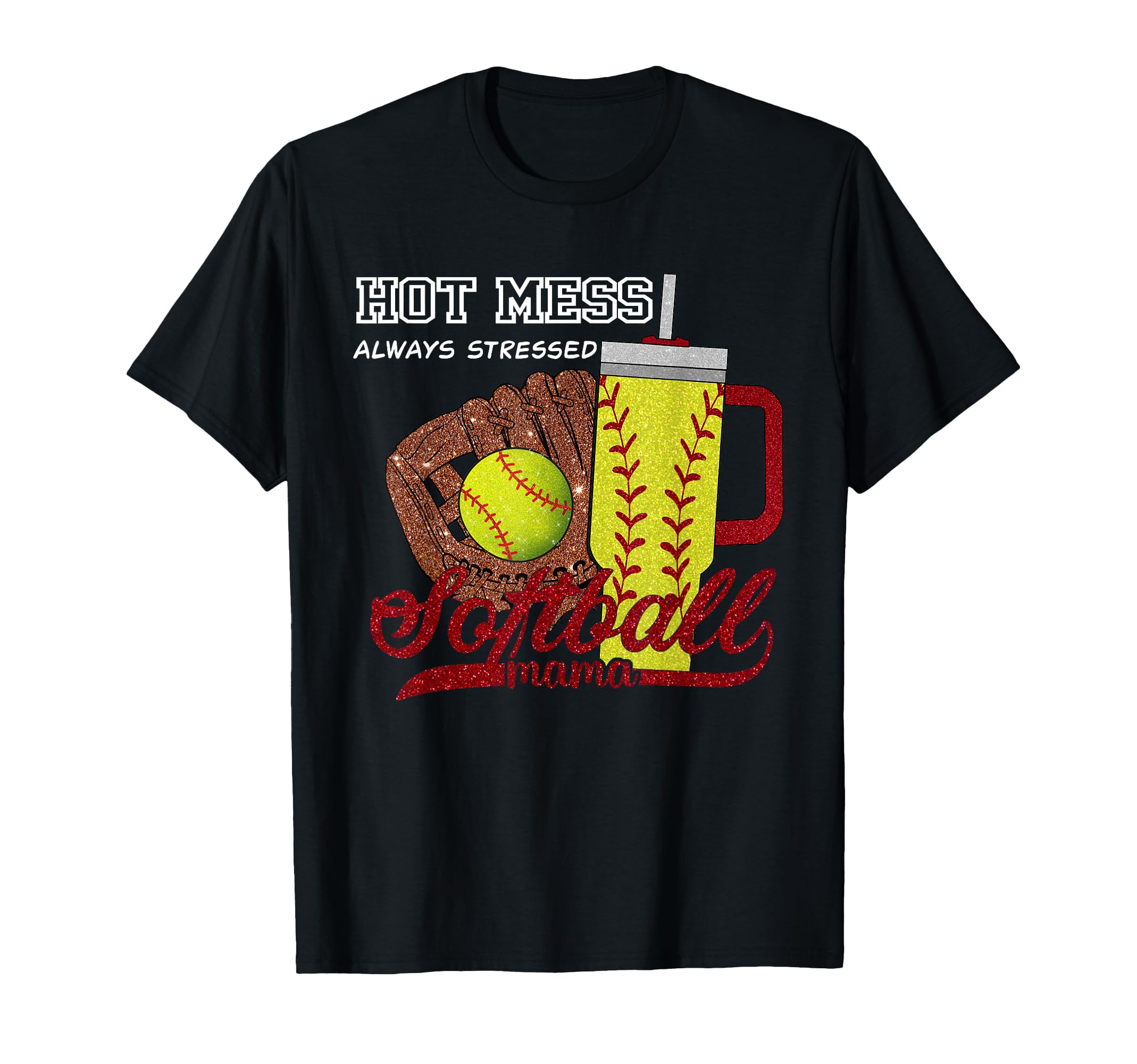 Softball Mom Game Day Vibes Mothers Day T-Shirt - Unique Graphic Unisex - T-Shirt, Sweatshirt, Hoodie