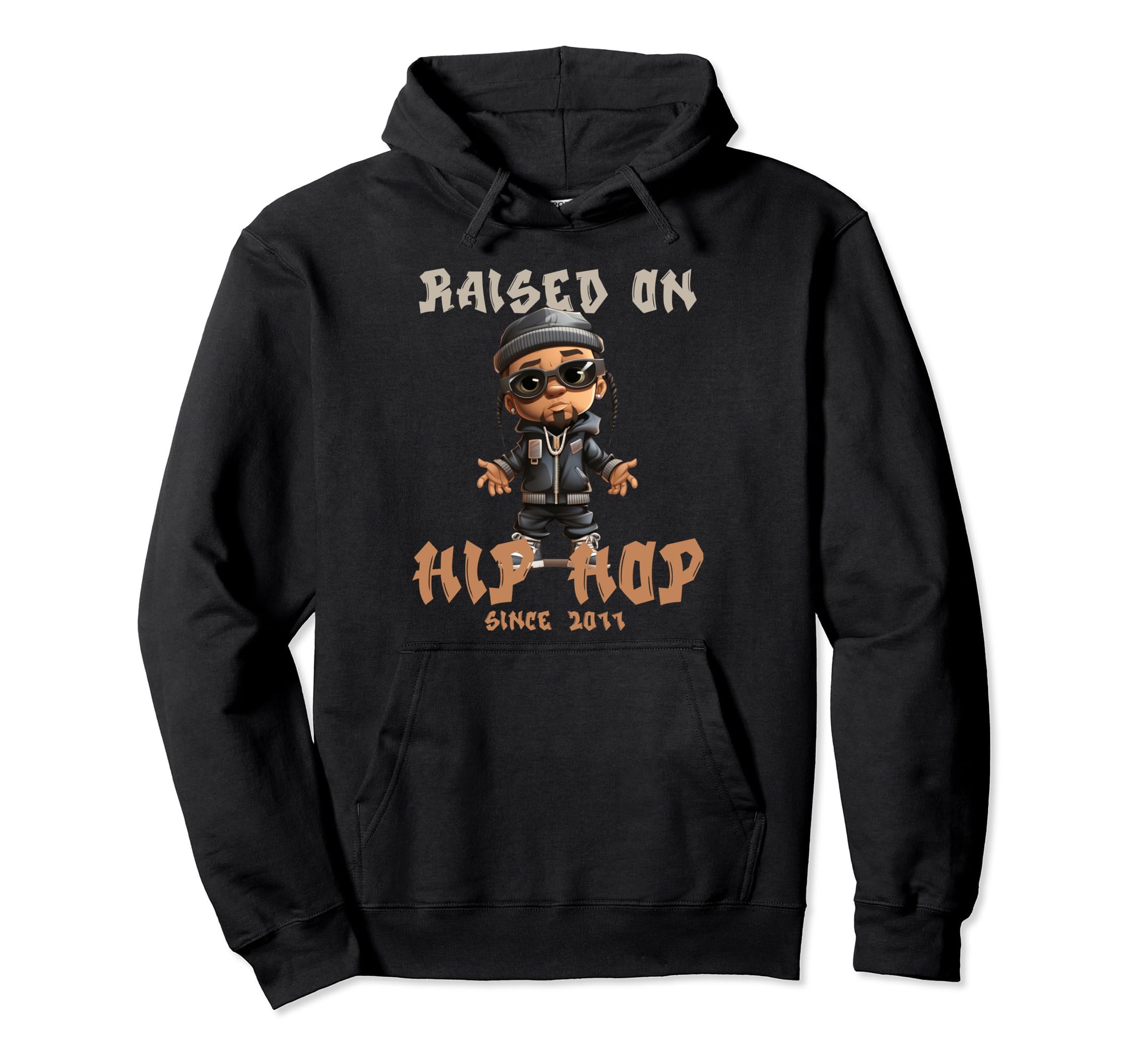 Raised Hip Hop Music Old School Rapper Hoodie - Unique Graphic for Adults - T-Shirt, Sweatshirt, Hoodie