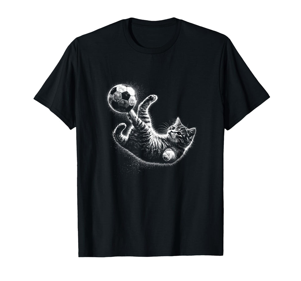 Soccer Cat Kitten Acrobatic Football T-Shirt - Custom Art Print Men Women - T-Shirt, Sweatshirt, Hoodie