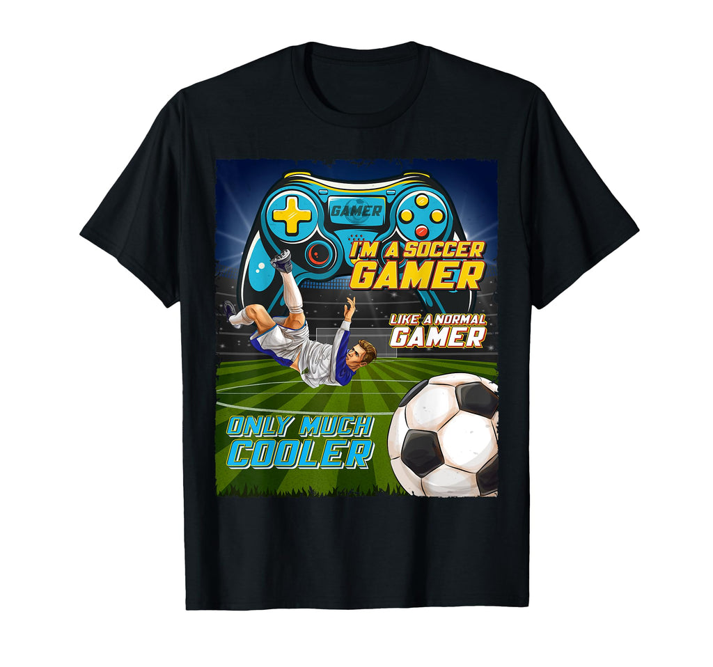 Soccer Gamer Soccer Video Games T-Shirt - Fun Novelty Design for Adults - T-Shirt, Sweatshirt, Hoodie