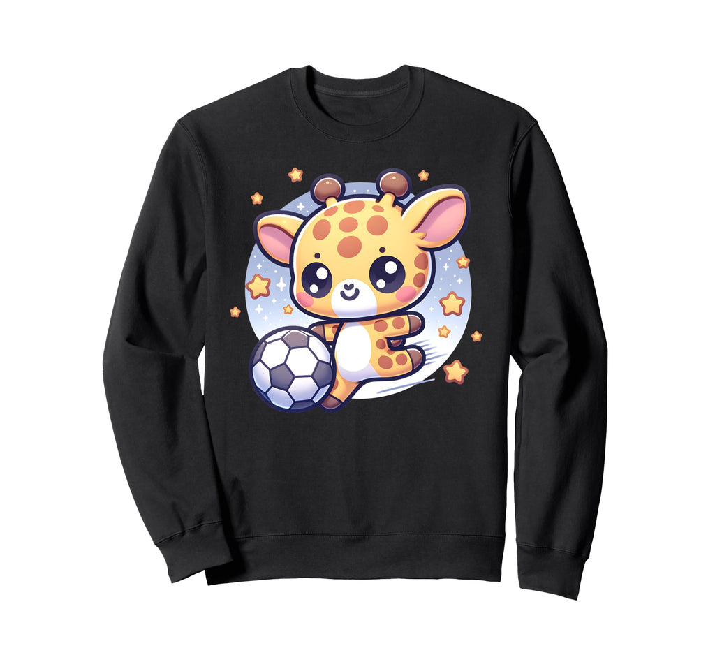 Giraffe Soccer Player Kicking Soccer Sweatshirt - Streetwear Style Unisex - T-Shirt, Sweatshirt, Hoodie