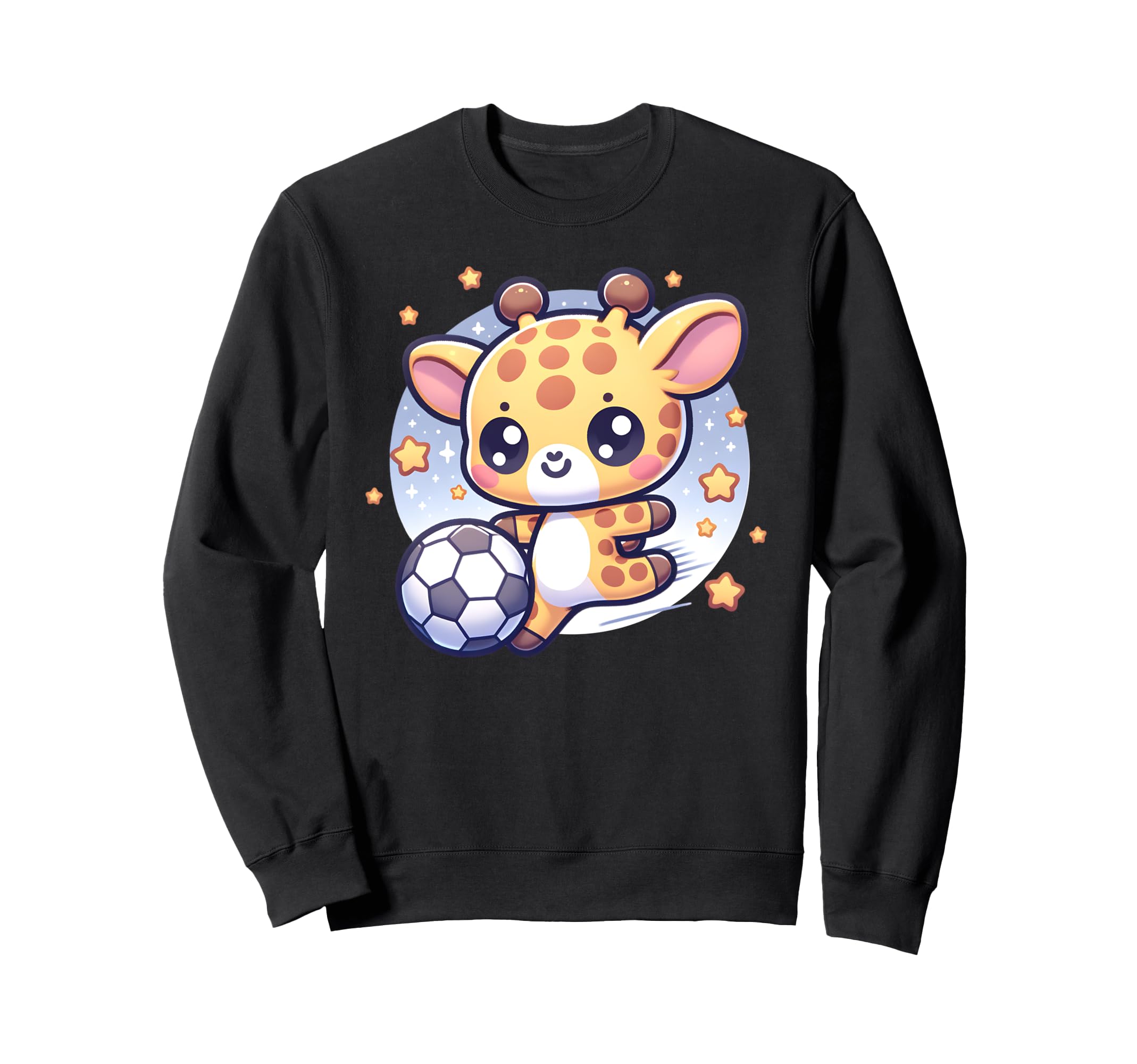 Soccer Playing Giraffe Kicking Soccer Sweatshirt - Graphic Print Unisex - T-Shirt, Sweatshirt, Hoodie