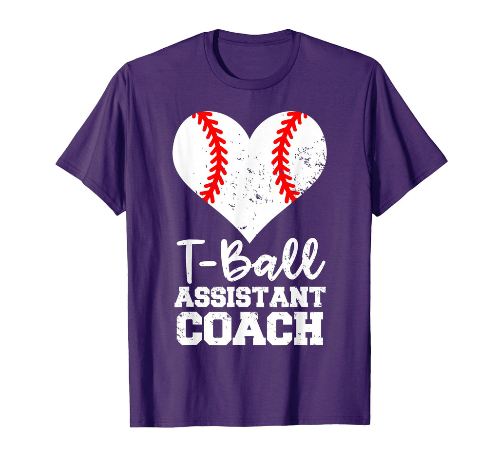 T Ball Assistant Coach Heart Funny T T-Shirt - Streetwear Style for Adults - T-Shirt, Sweatshirt, Hoodie