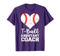 T Ball Assistant Coach Heart Funny T T-Shirt - Custom Art Print Unisex - T-Shirt, Sweatshirt, Hoodie