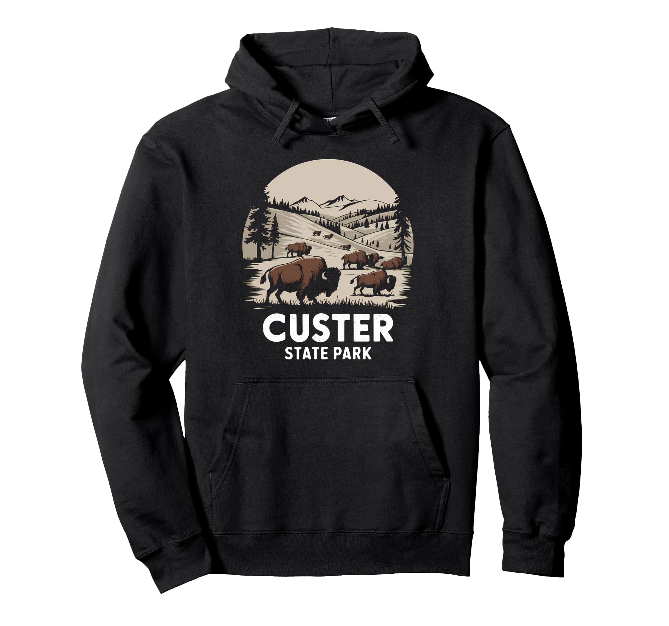 Custer State Park South Dakota American Hoodie - Minimalist Print Unisex - T-Shirt, Sweatshirt, Hoodie