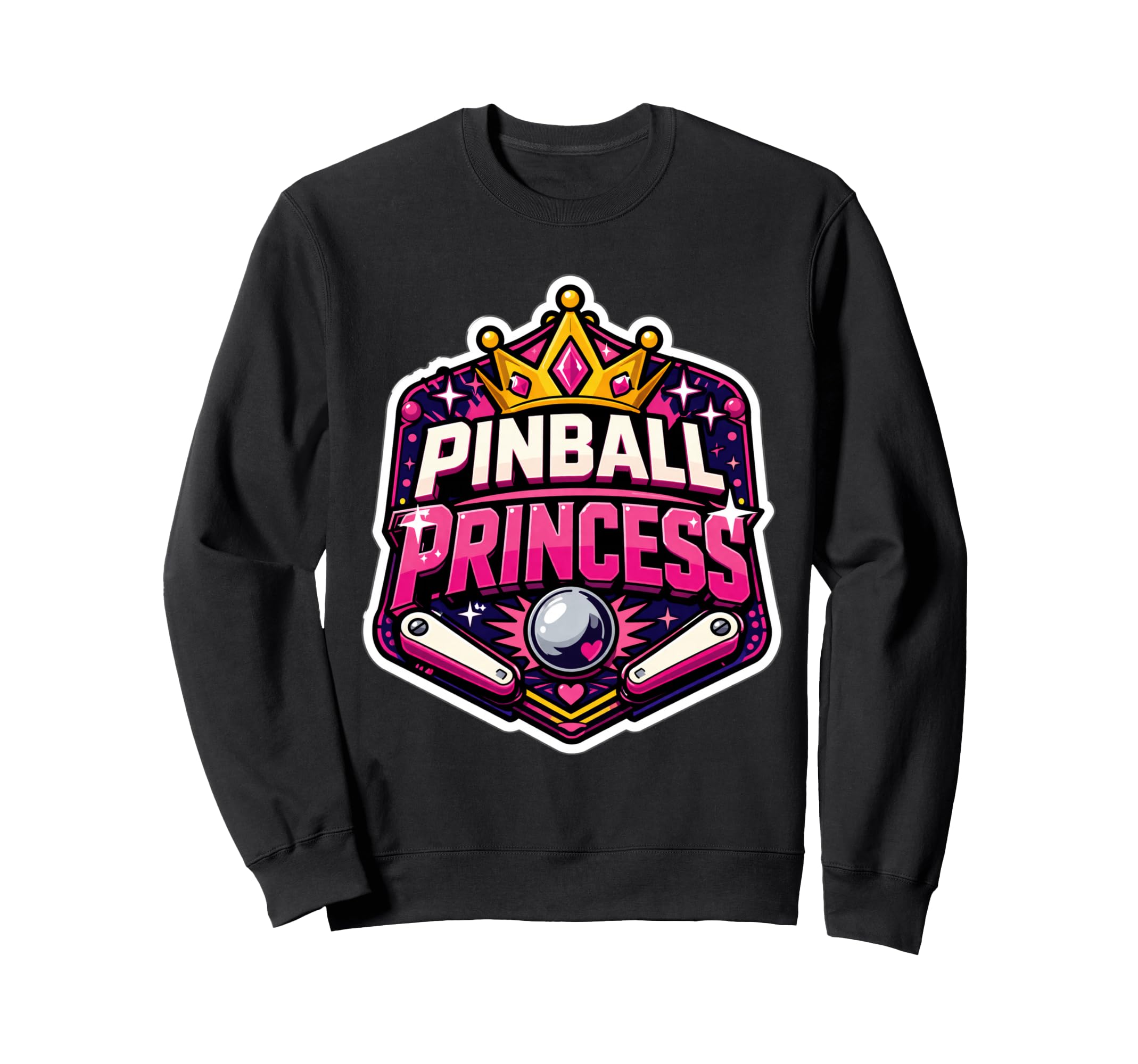 Pinball Princess Machines Funny Sweatshirt - Custom Art Print Unisex - T-Shirt, Sweatshirt, Hoodie