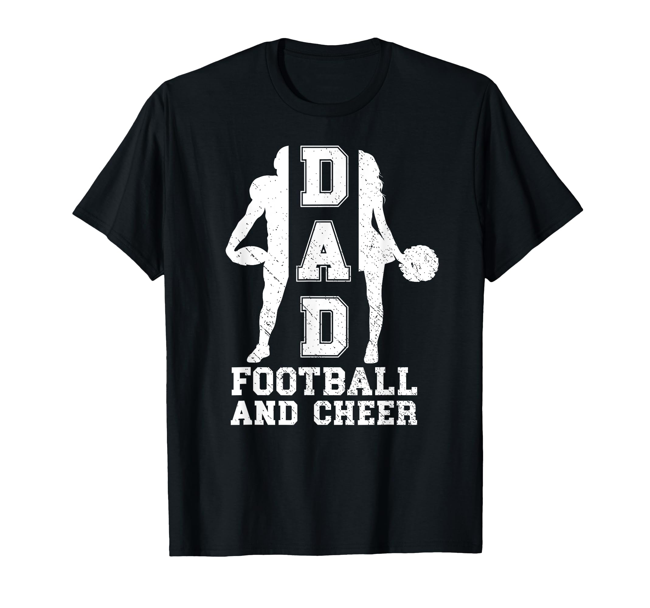 Football And Cheer Dad Cheerleader And T-Shirt - Custom Art Print Unisex - T-Shirt, Sweatshirt, Hoodie