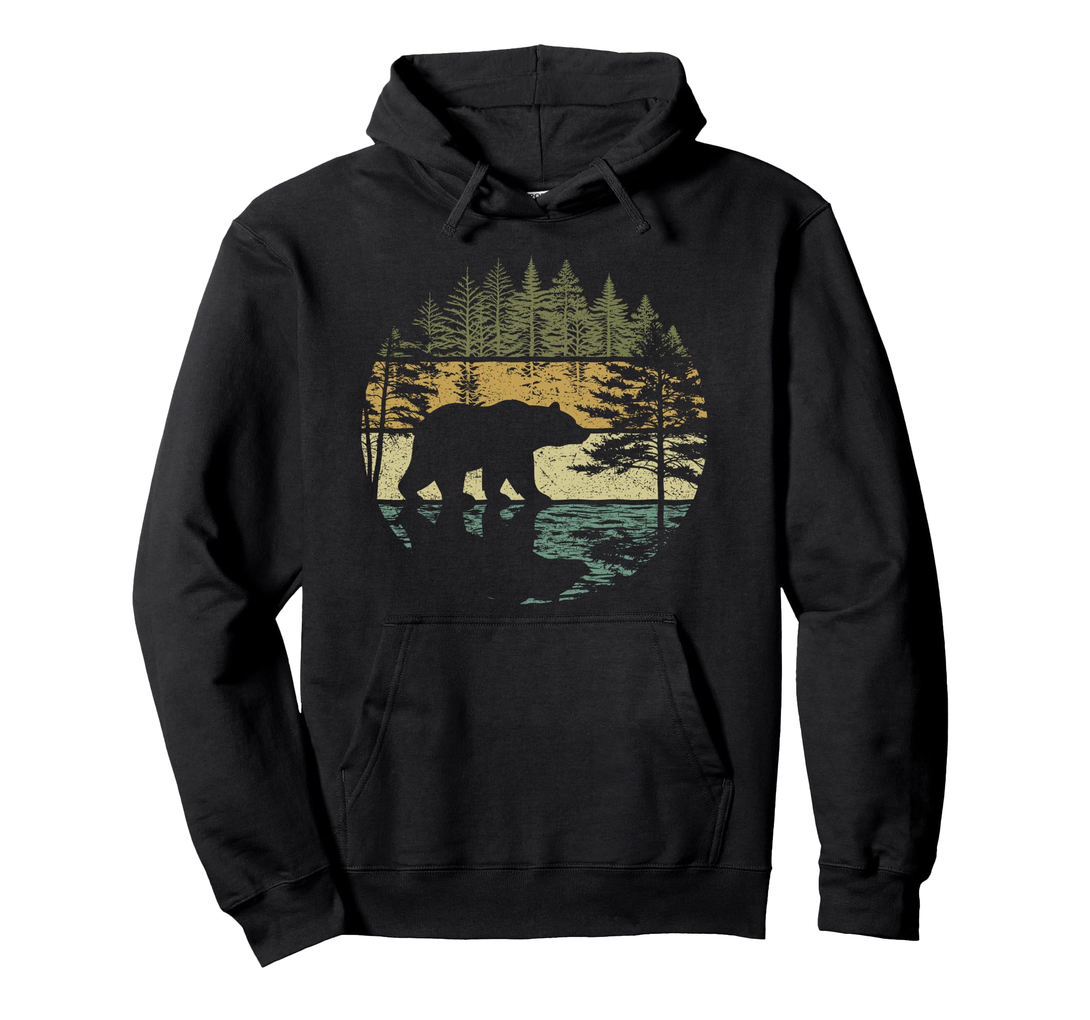 Forest Bear Outdoors Nature Hoodie - Aesthetic Graphic for Adults - T-Shirt, Sweatshirt, Hoodie
