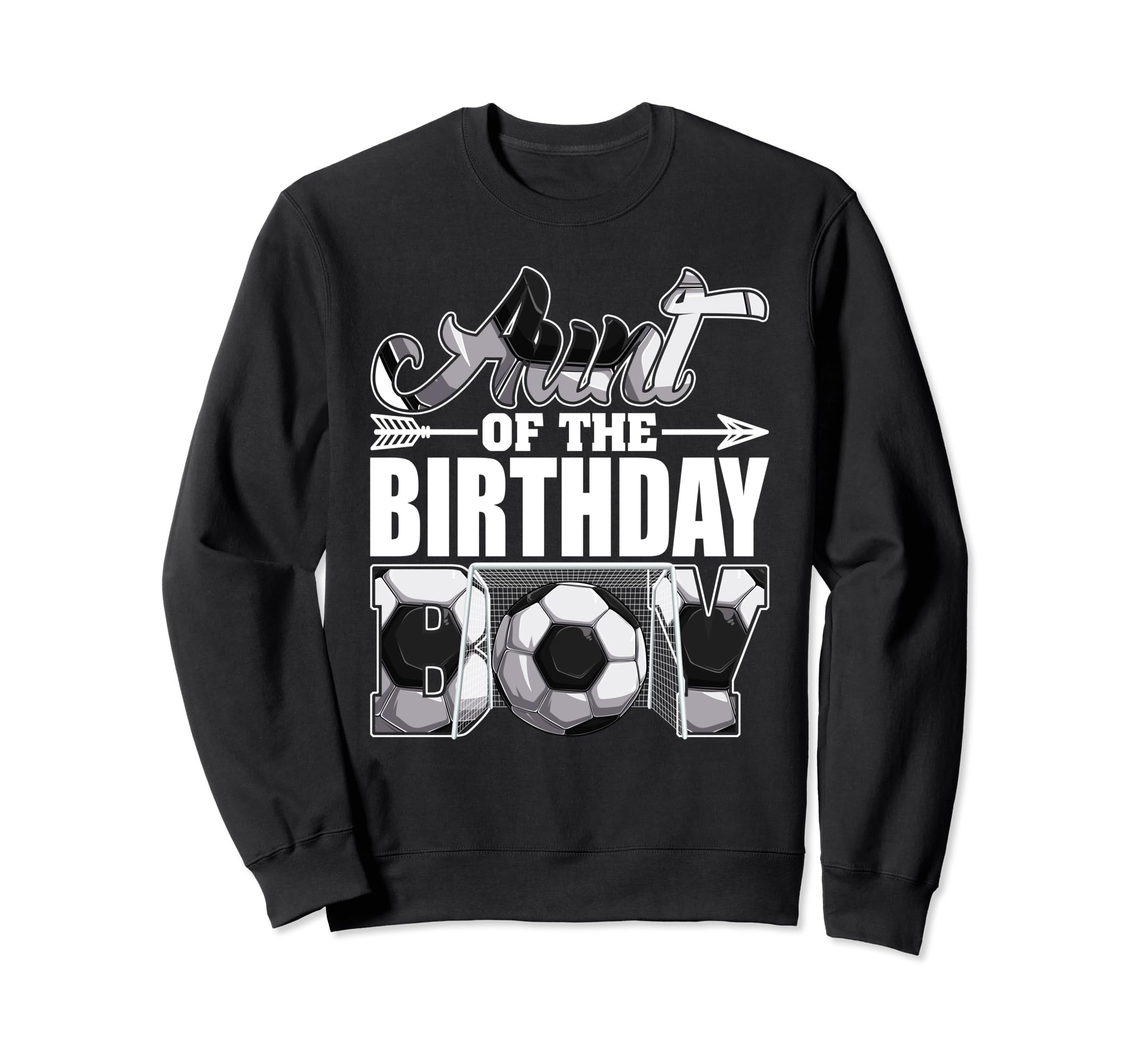 Aunt Birthday Soccer Matching Family Sweatshirt - Graphic Print Men Women - T-Shirt, Sweatshirt, Hoodie