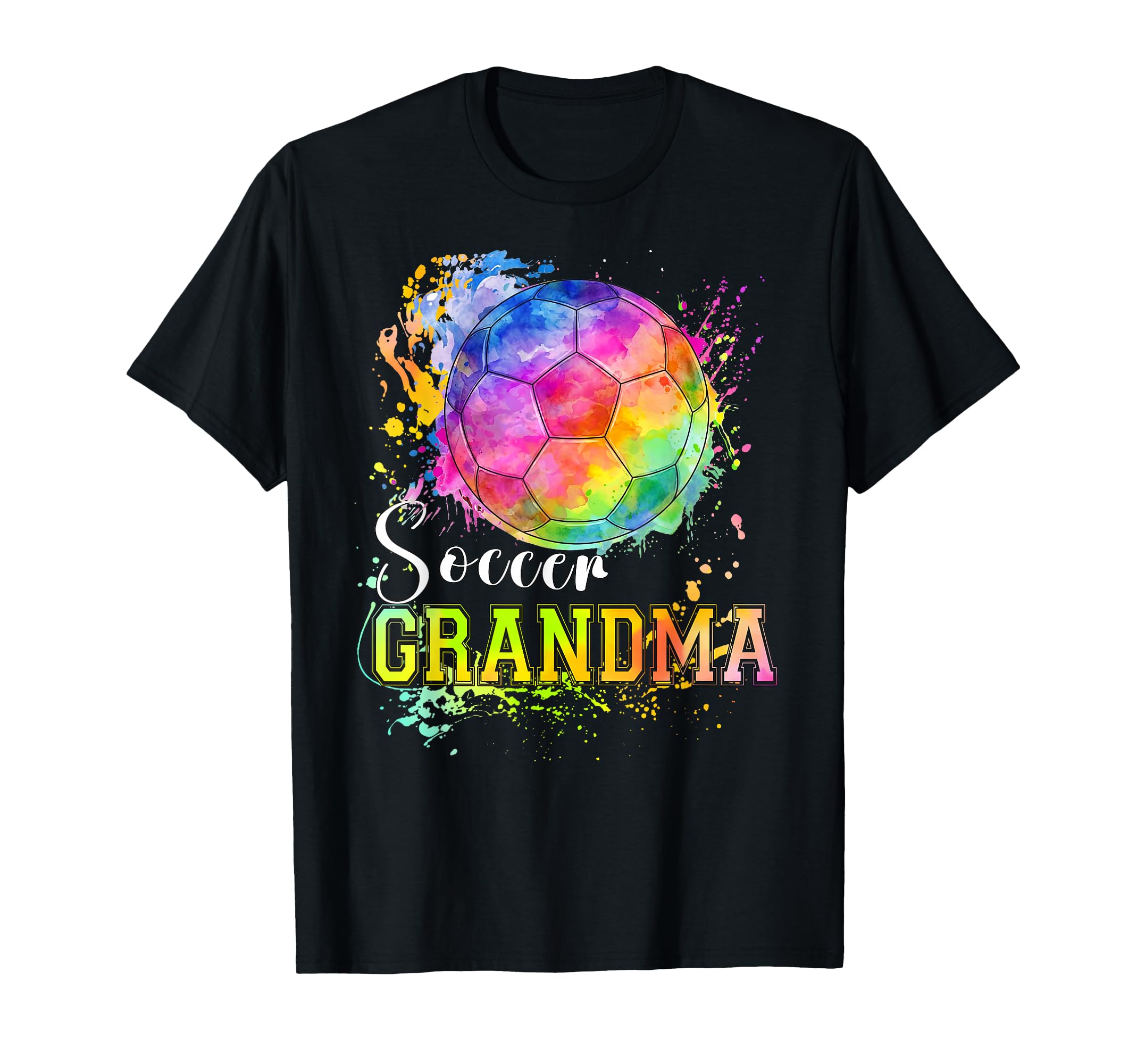 Soccer Grandma Nana Gigi Colorful T-Shirt - Custom Art Print for Adults - T-Shirt, Sweatshirt, Hoodie