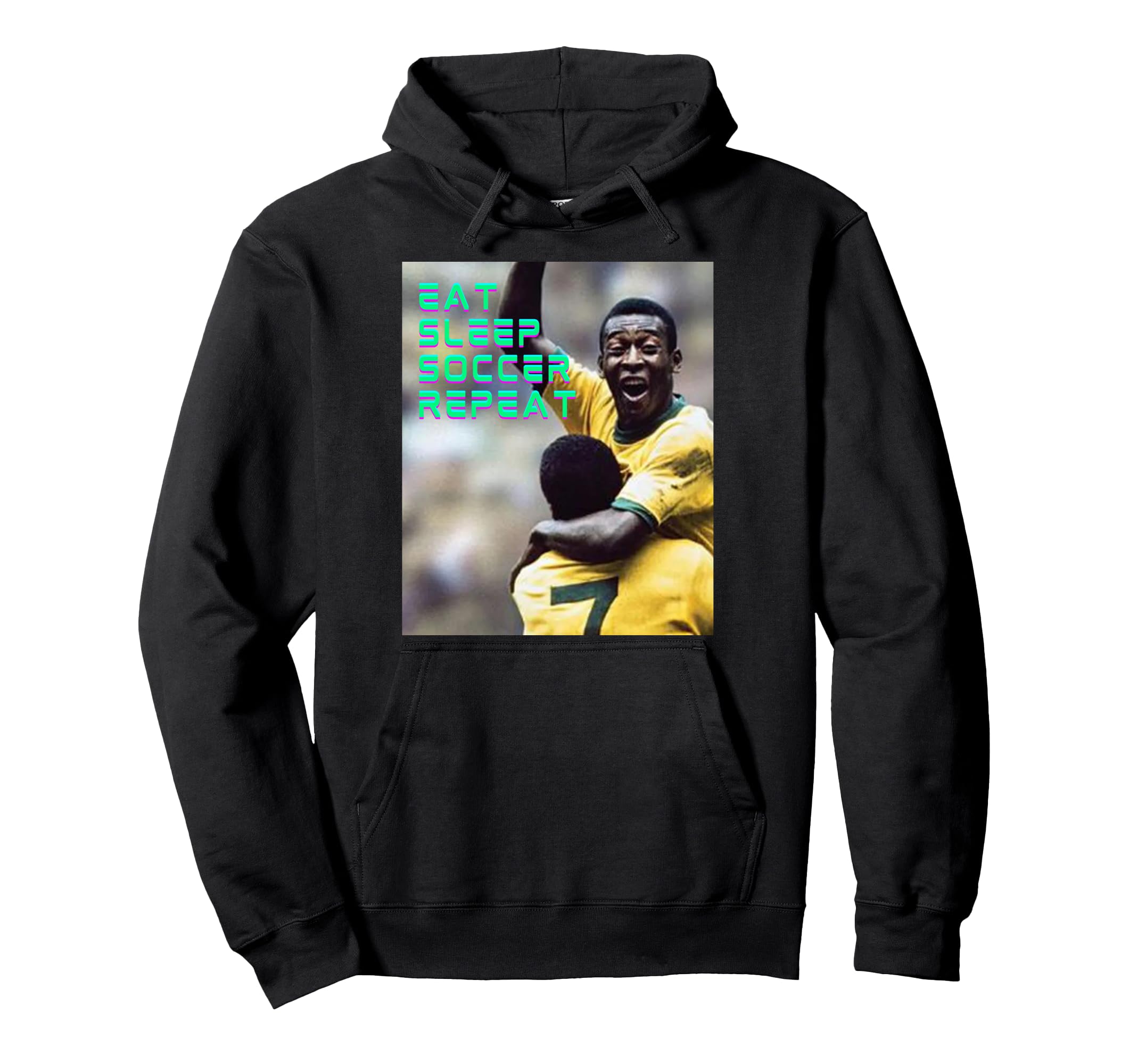 Eat Sleep Soccer Repeat Hoodie - Unique Graphic Unisex - T-Shirt, Sweatshirt, Hoodie