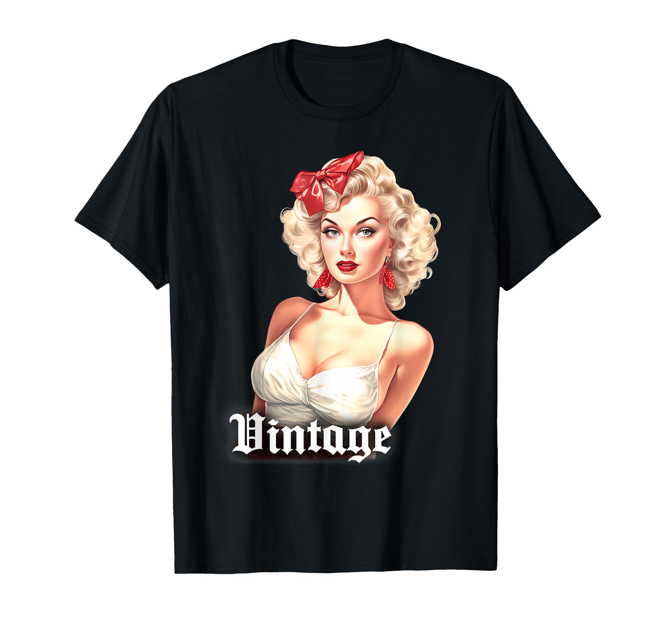 Blonde Pin Up X Pretty T-Shirt - Custom Art Print Men Women - T-Shirt, Sweatshirt, Hoodie