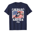 Funny Soccer Jesus Saves Usa Flag T-Shirt - Unique Graphic for Adults - T-Shirt, Sweatshirt, Hoodie