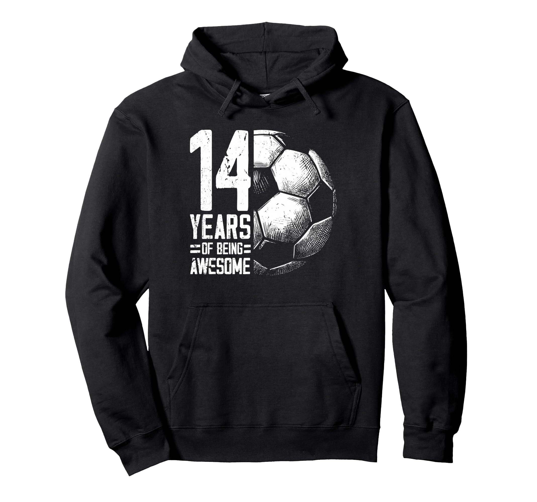 14Th Birthday Soccer Player Football Hoodie - Custom Art Print for Adults - T-Shirt, Sweatshirt, Hoodie