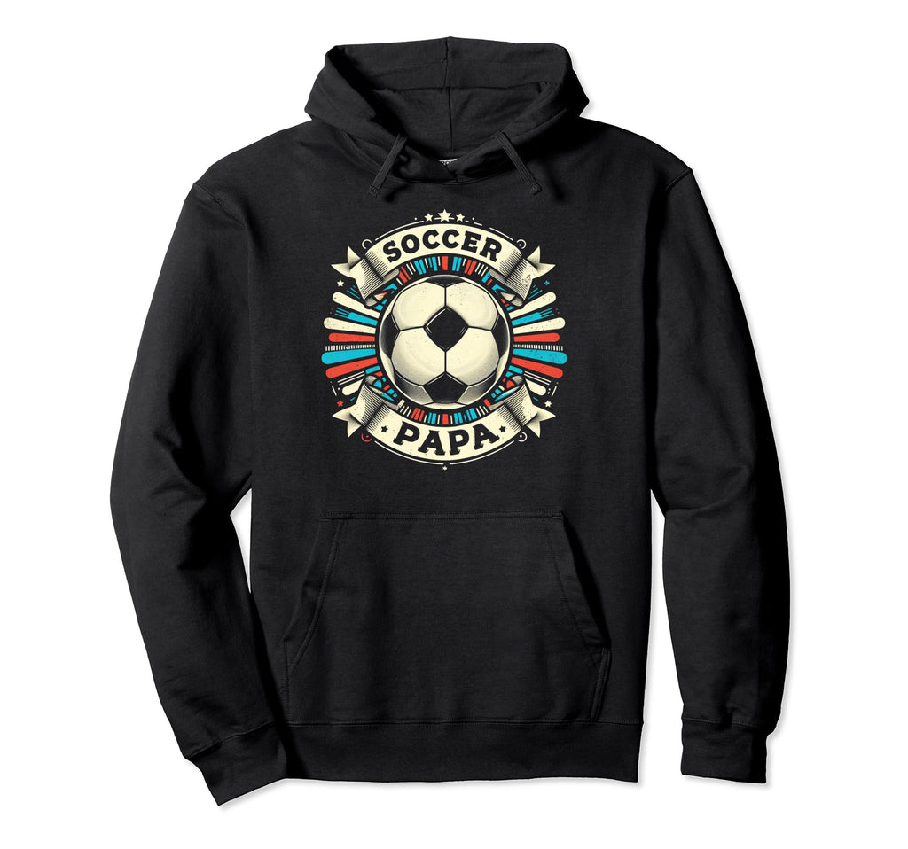 Soccer Papa Family Matching Dad Hoodie - Aesthetic Graphic for Adults - T-Shirt, Sweatshirt, Hoodie
