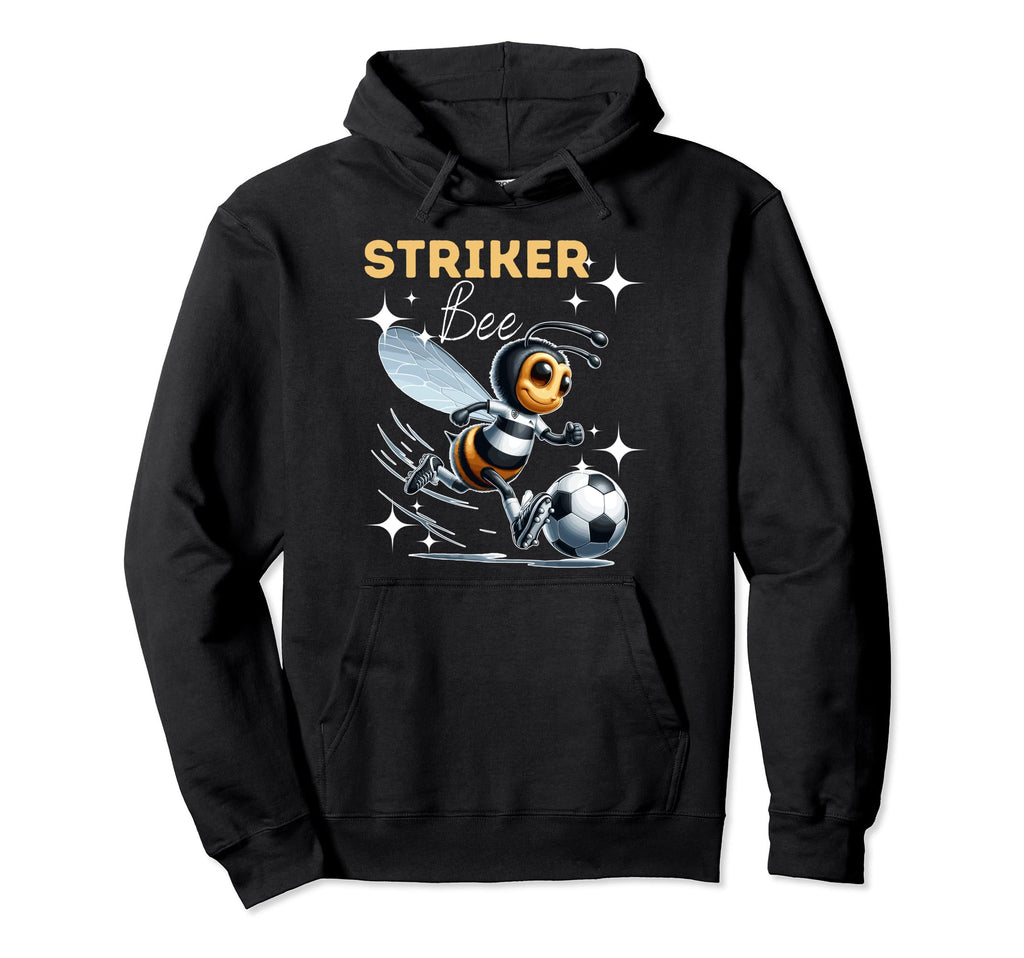 Striker Bee Soccer Enthusiast Hoodie - Graphic Print for Adults - T-Shirt, Sweatshirt, Hoodie