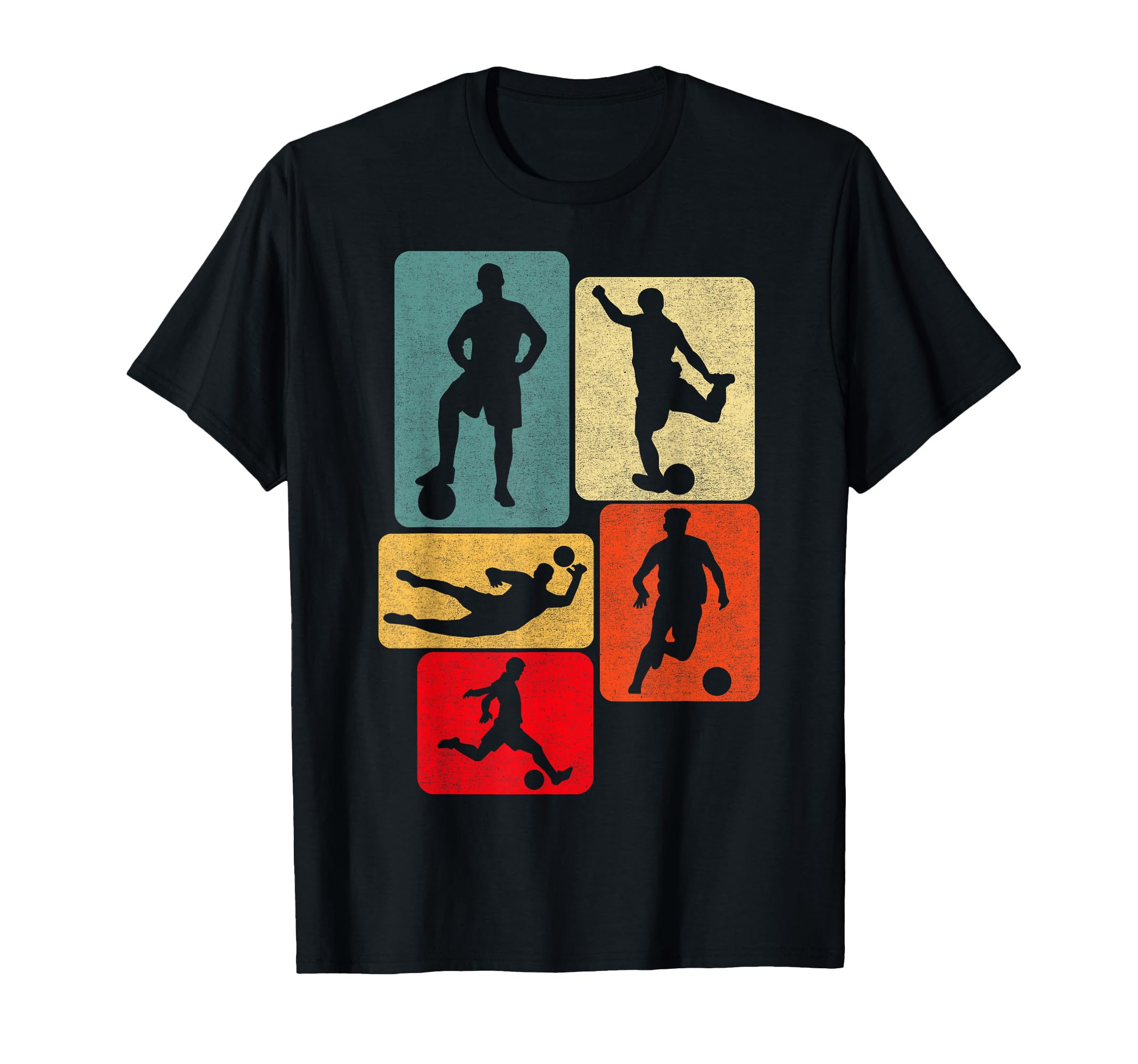Soccer Player Silhouettes Football T-Shirt - Graphic Print Unisex - T-Shirt, Sweatshirt, Hoodie