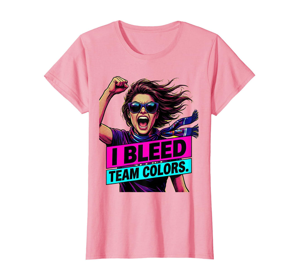 I Bleed Team Colors Proud Soccer Mom T-Shirt - Aesthetic Graphic Men Women - T-Shirt, Sweatshirt, Hoodie