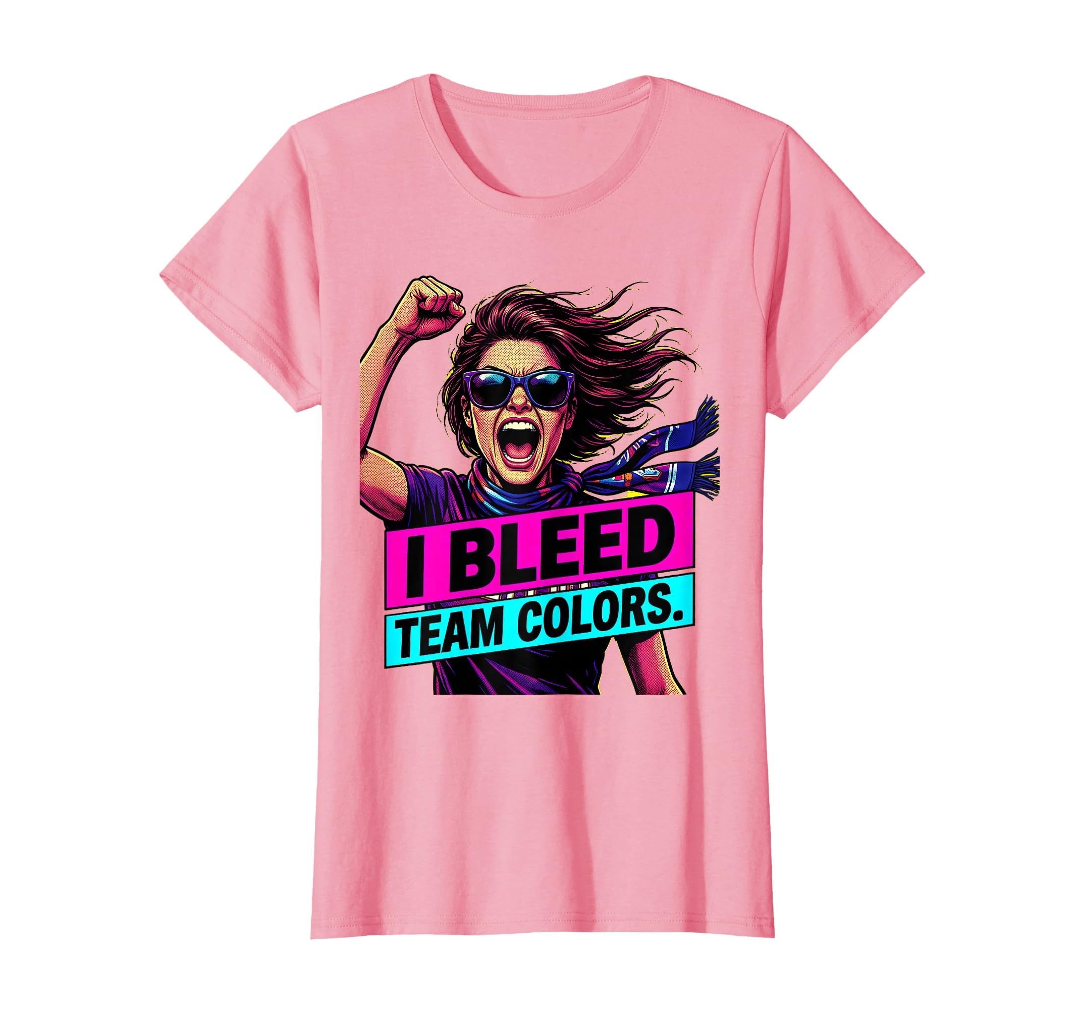 I Bleed Team Colors Proud Soccer Mom T-Shirt - Aesthetic Graphic Men Women - T-Shirt, Sweatshirt, Hoodie