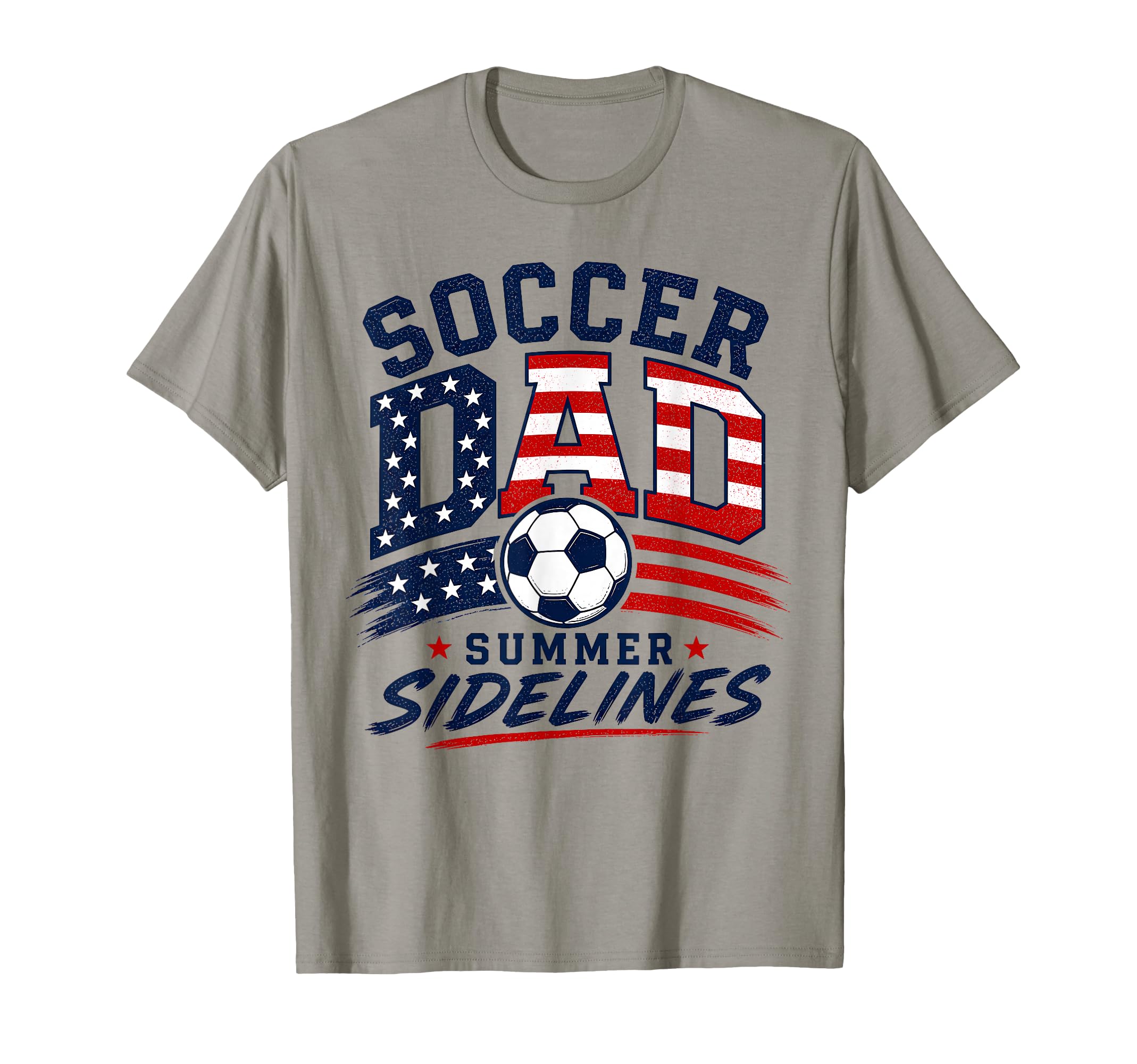 Soccer Dad Summer Sidelines Patriotic T-Shirt - Unique Graphic Unisex - T-Shirt, Sweatshirt, Hoodie