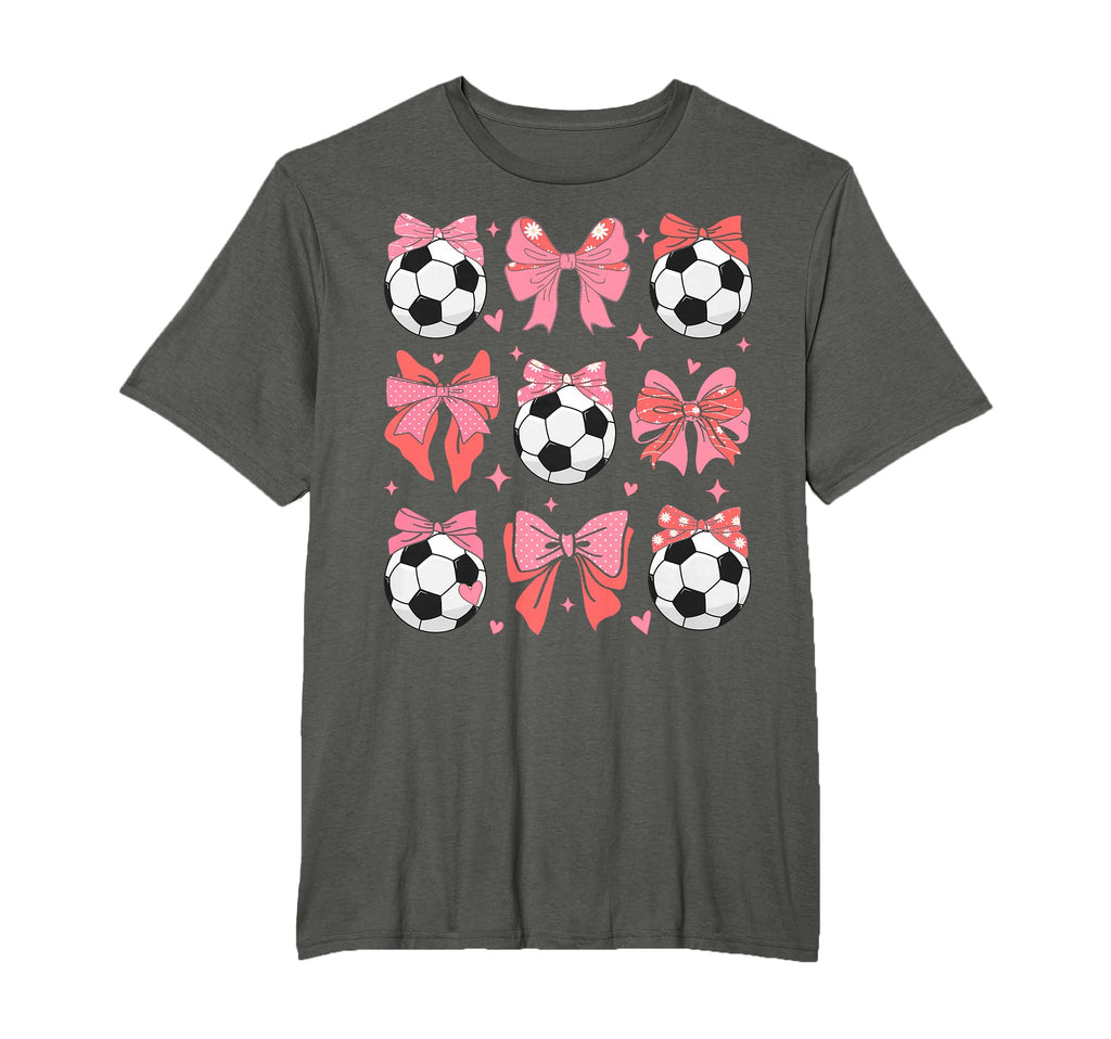 Coquette Bow Soccer Mom Family Sports T-Shirt - Trendy Graphic Unisex - T-Shirt, Sweatshirt, Hoodie