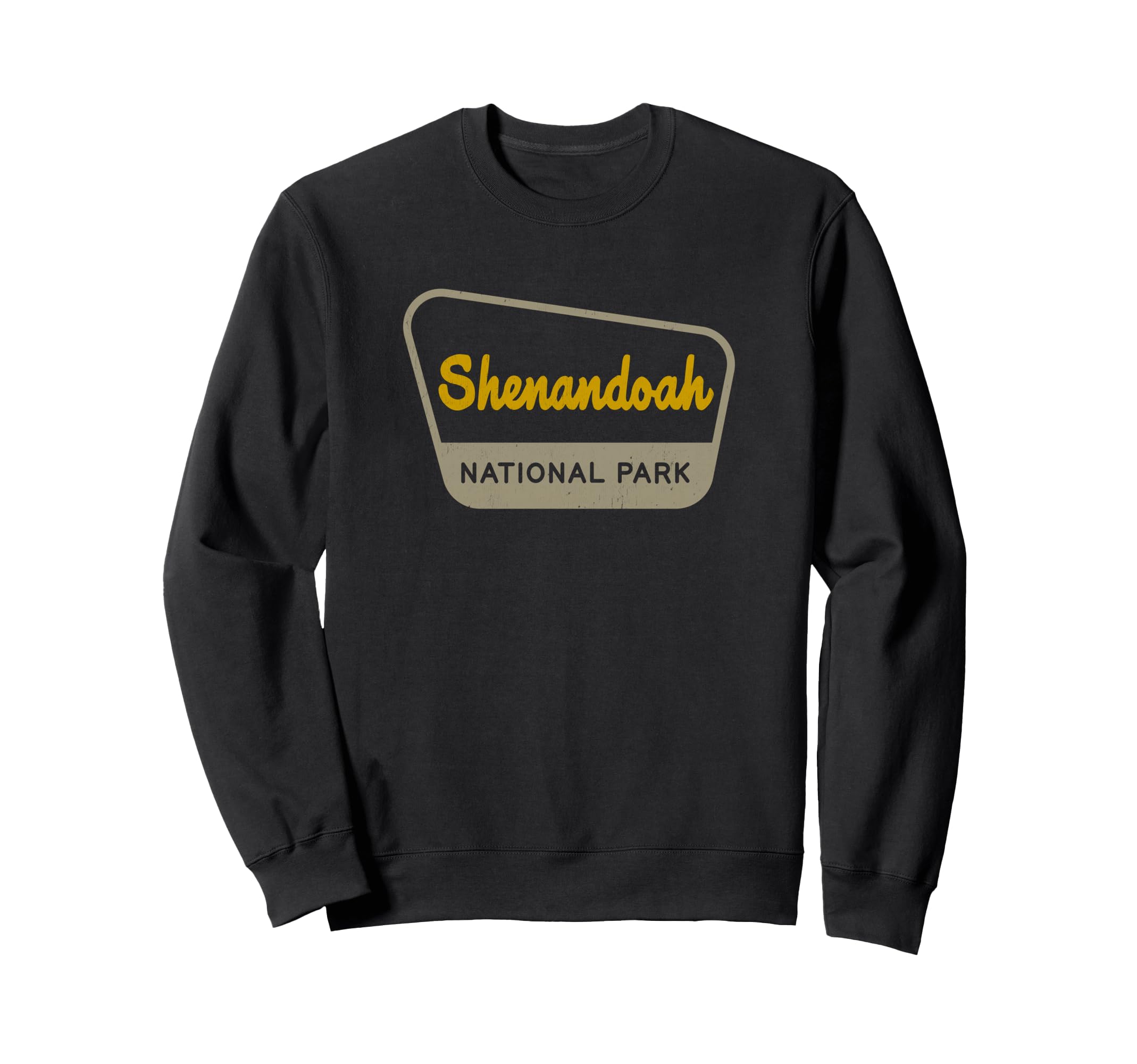 Shenandoah National Park Two Tone Sign Sweatshirt - Trendy Graphic Unisex - T-Shirt, Sweatshirt, Hoodie