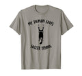 My Human Loves Soccer Tennis Cat Parent T-Shirt - Custom Art Print Unisex - T-Shirt, Sweatshirt, Hoodie