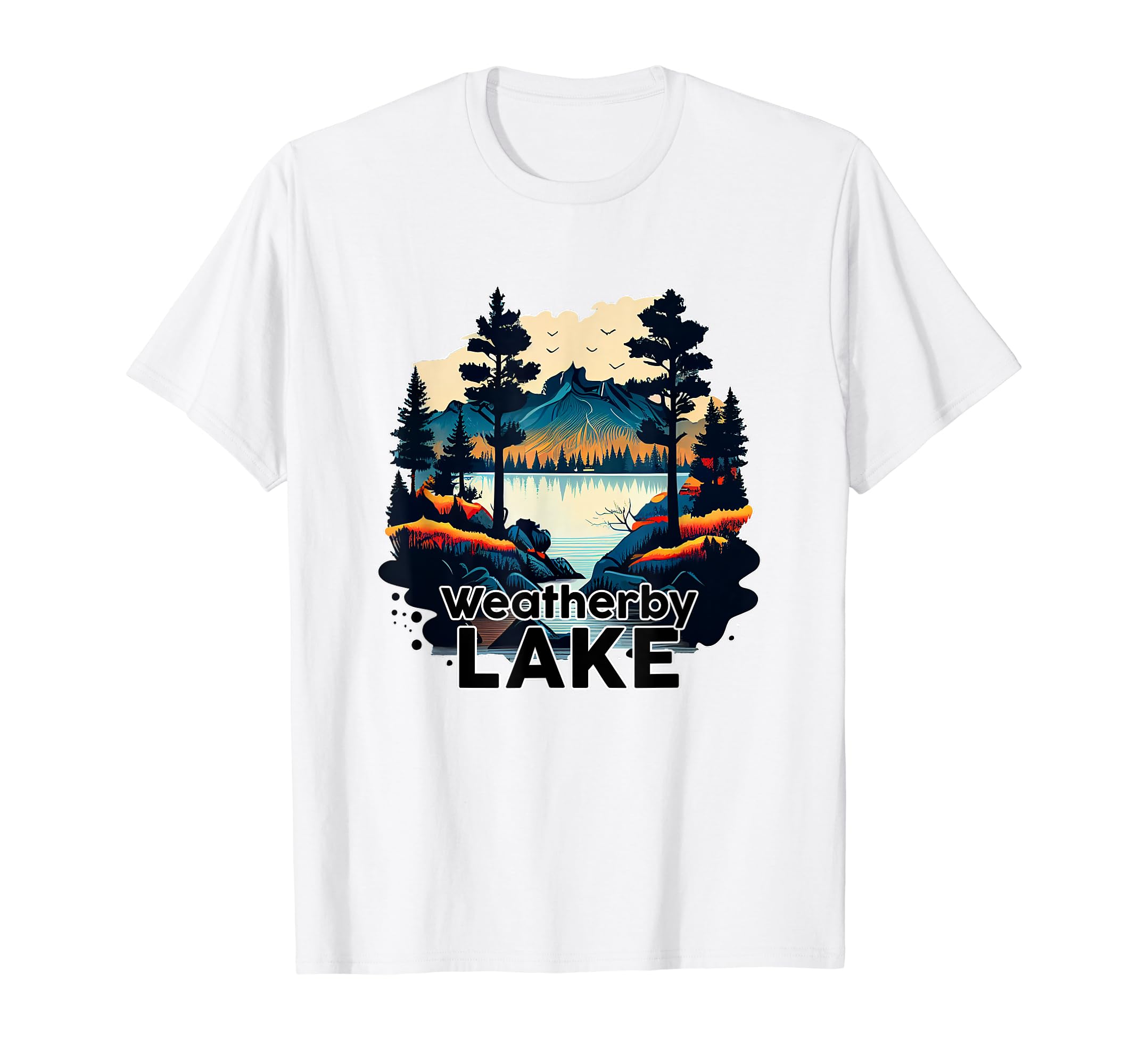 Weatherby Lake Minimalist Lake T-Shirt - Streetwear Style Men Women - T-Shirt, Sweatshirt, Hoodie