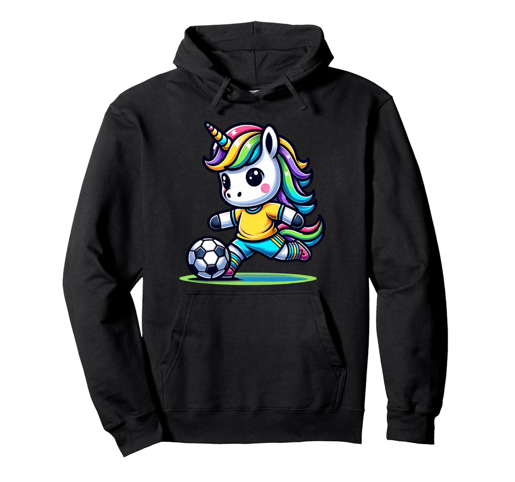 Footballer Unicorn Fans Soccer Team Hoodie - Minimalist Print Men Women - T-Shirt, Sweatshirt, Hoodie