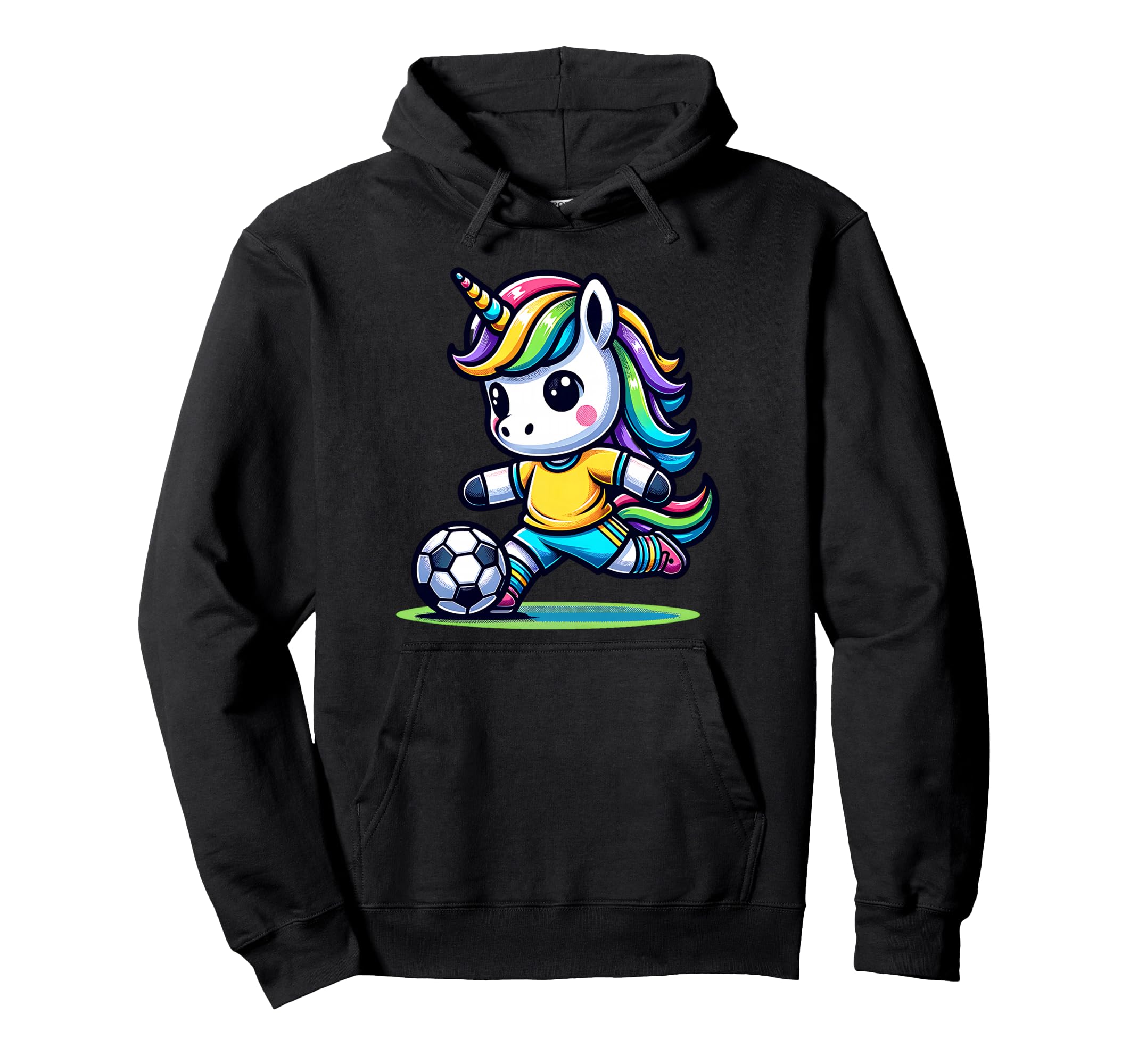 Footballer Unicorn Fans Soccer Team Hoodie - Minimalist Print Men Women - T-Shirt, Sweatshirt, Hoodie