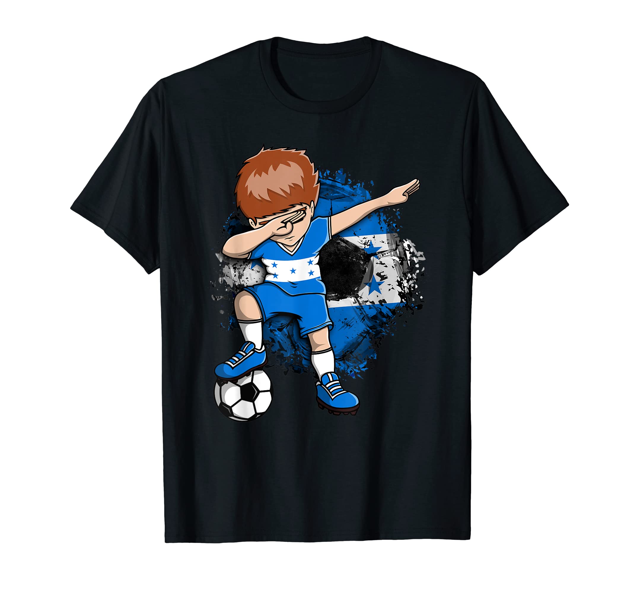 Dabbing Soccer Honduras Jersey T-Shirt - Custom Art Print for Adults - T-Shirt, Sweatshirt, Hoodie