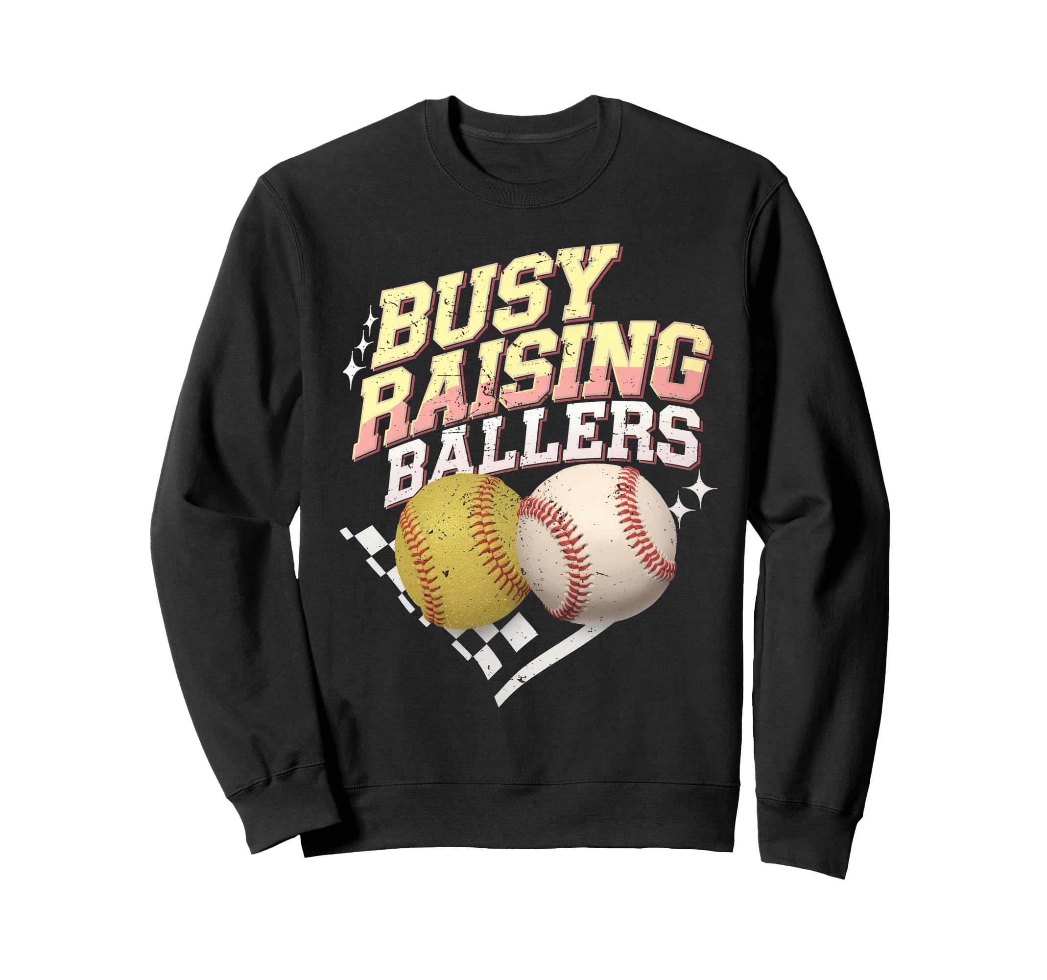 Busy Raising Ballers Softball And Sweatshirt - Aesthetic Graphic Unisex - T-Shirt, Sweatshirt, Hoodie
