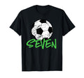 Soccer Player 7Th Birthday 7 Years T-Shirt - Custom Art Print Men Women - T-Shirt, Sweatshirt, Hoodie
