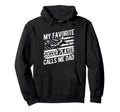 My Favorite Soccer Player Calls Me Dad Hoodie - Graphic Print for Adults - T-Shirt, Sweatshirt, Hoodie