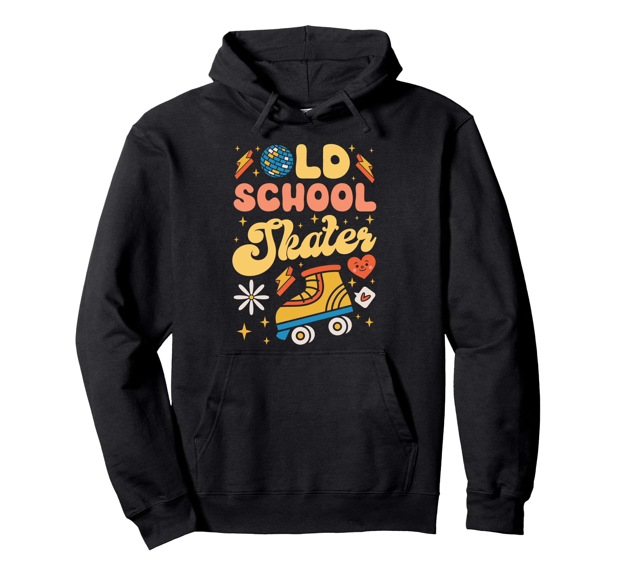 Roller Skating Skate 1970S Old School Hoodie - Custom Art Print for Adults - T-Shirt, Sweatshirt, Hoodie