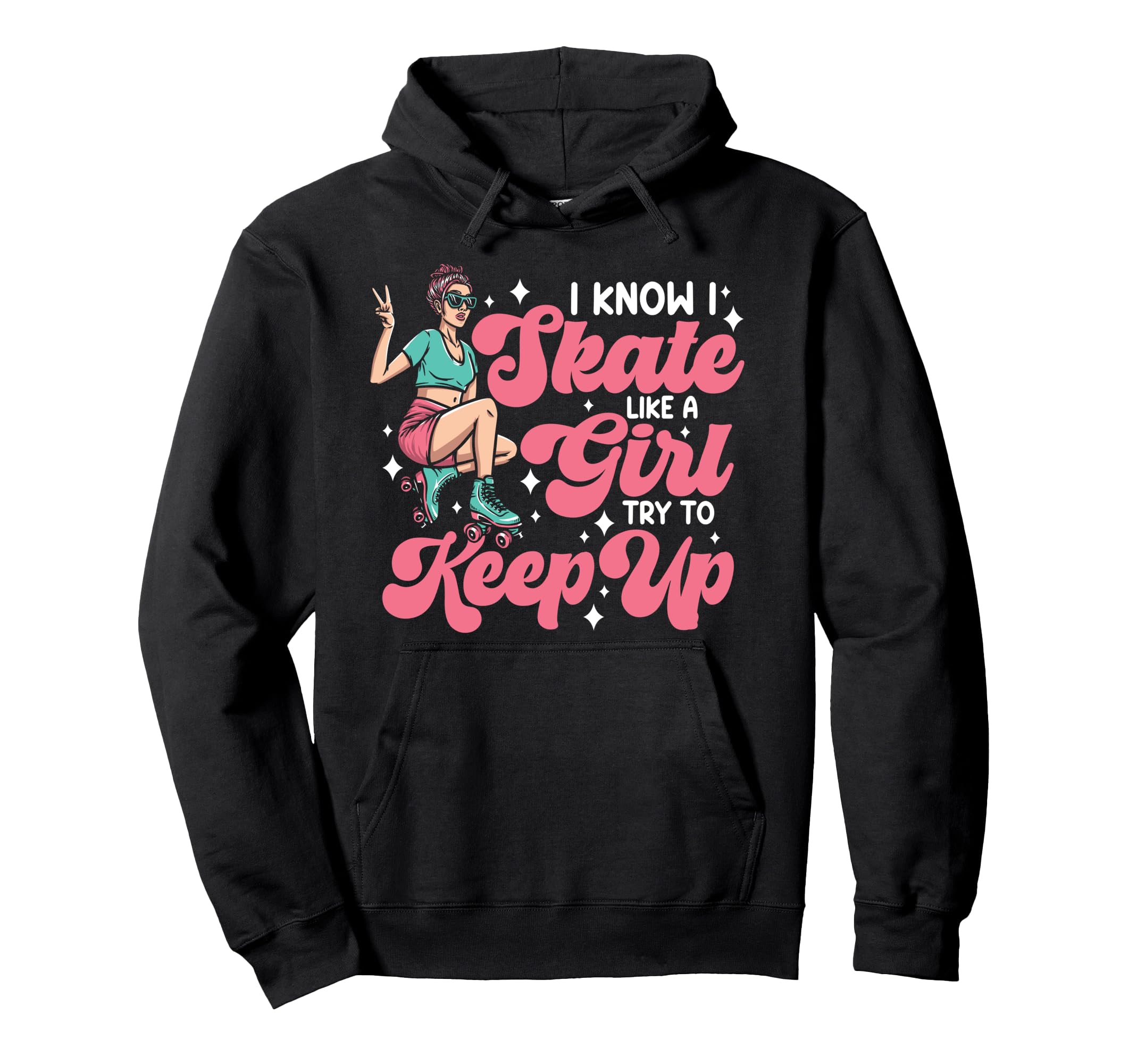 Roller Skating Skate 1970S I Know I Skate Hoodie - Minimalist Print Unisex - T-Shirt, Sweatshirt, Hoodie