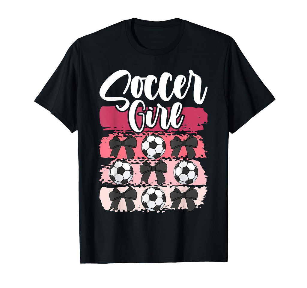 Soccer Coquette Bow Soccer Soccer T-Shirt - Casual Everyday Wear Unisex - T-Shirt, Sweatshirt, Hoodie